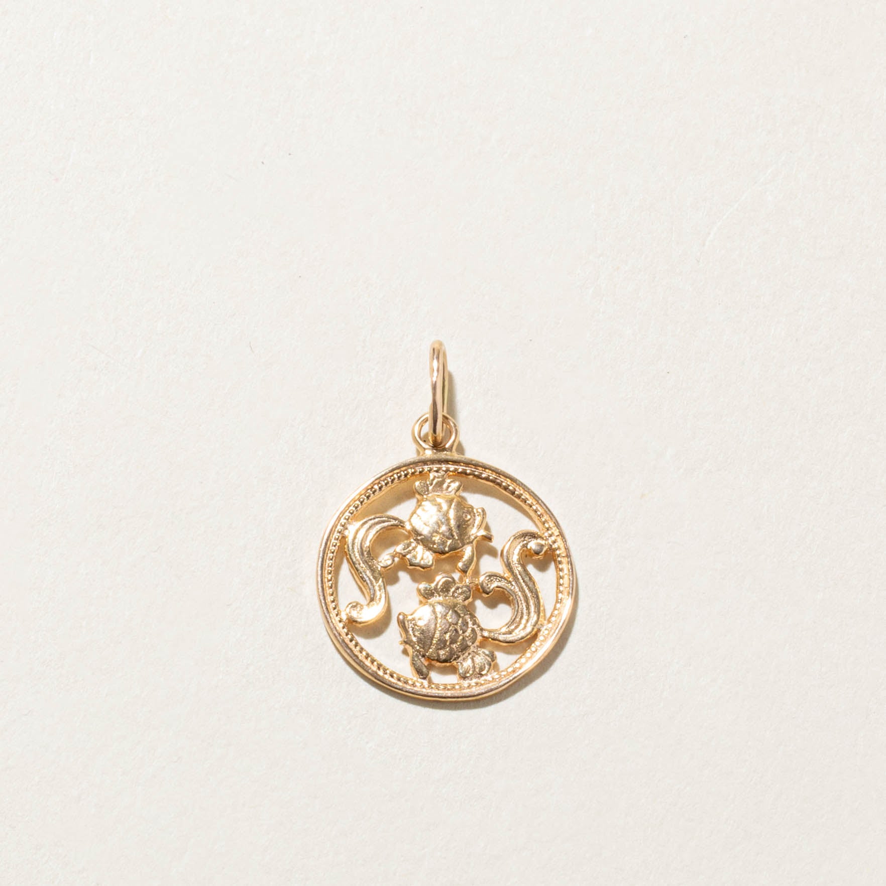 14k Pisces Zodiac Pendant