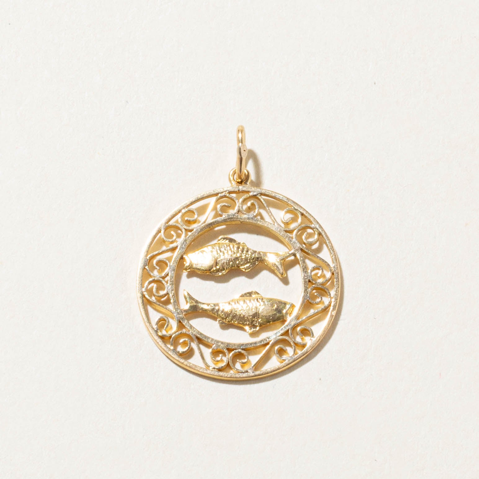 18k Pisces Zodiac Pendant