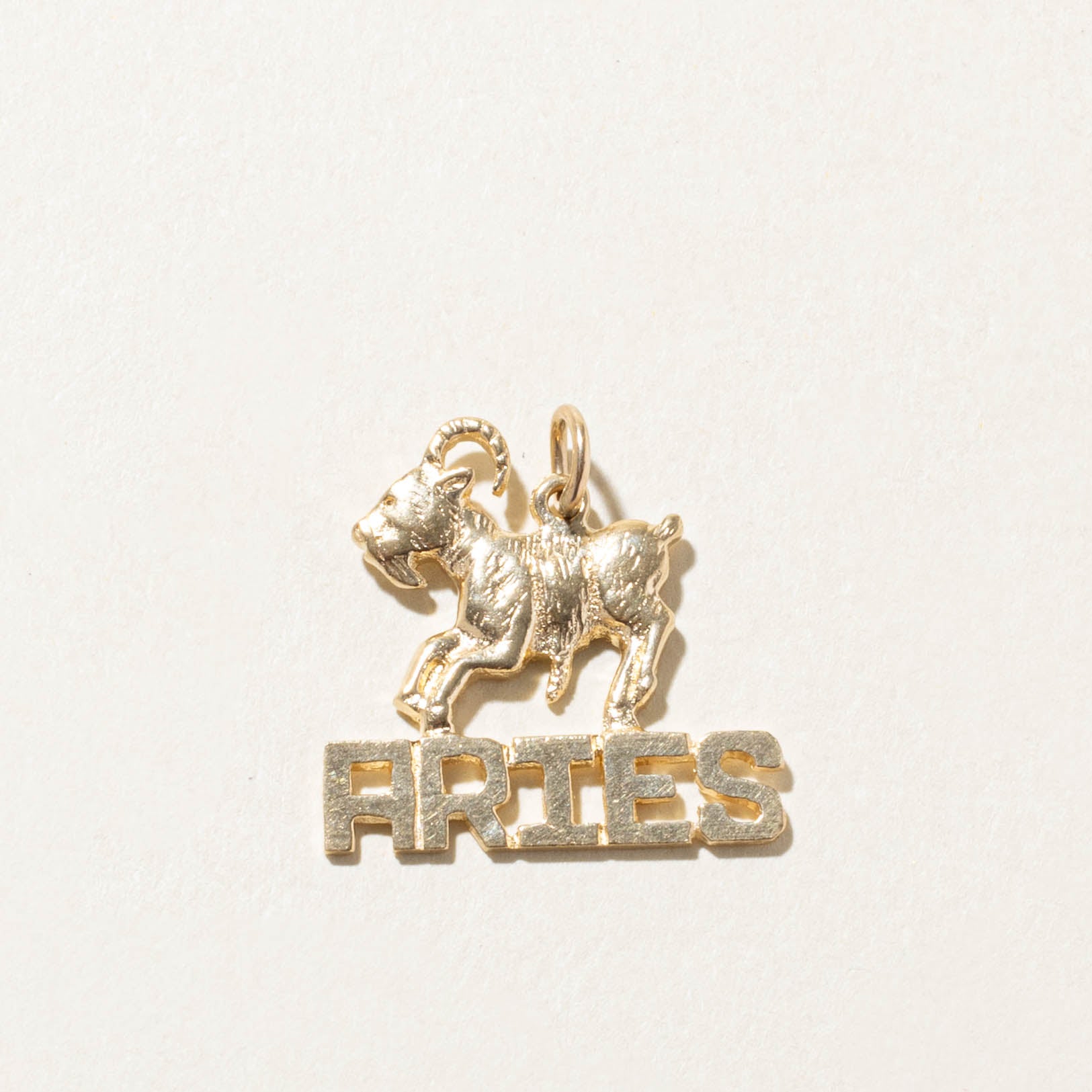 14k Aries Zodiac Pendant