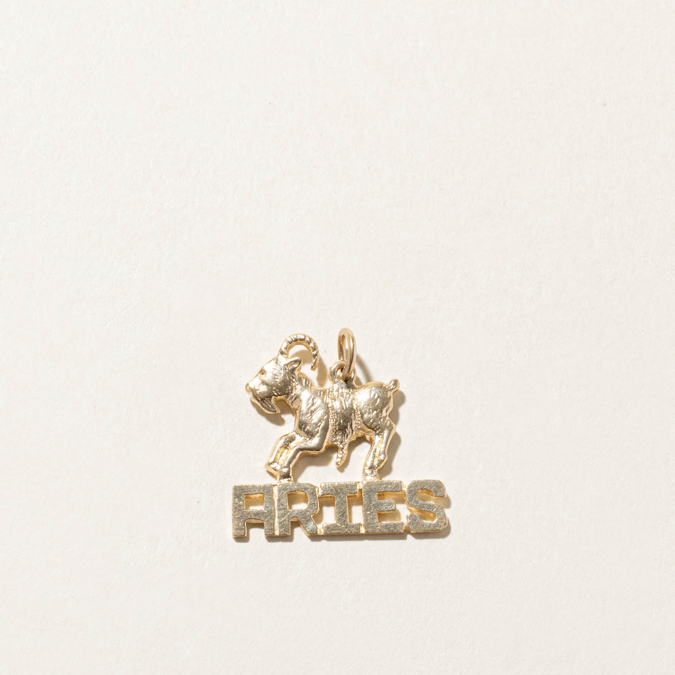 14k Aries Zodiac Pendant