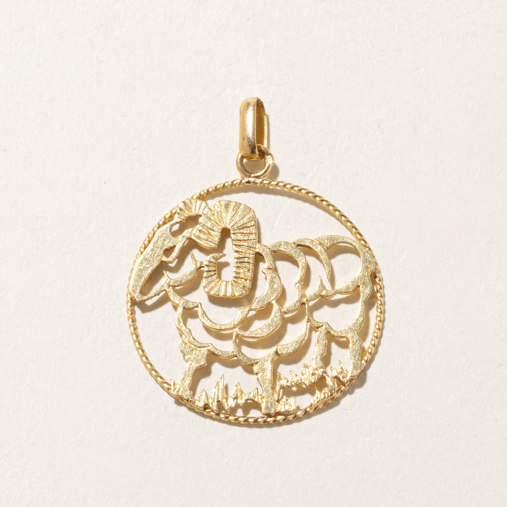 18k Aries Zodiac Pendant