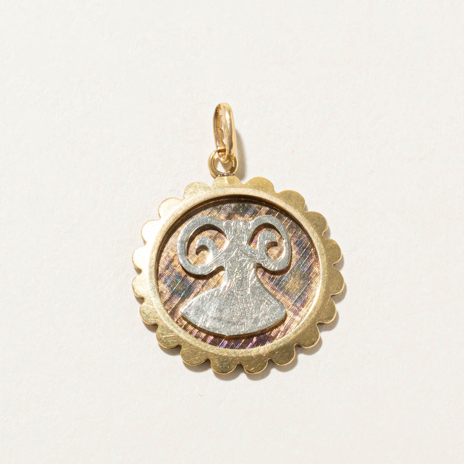 18k Aries Zodiac Pendant