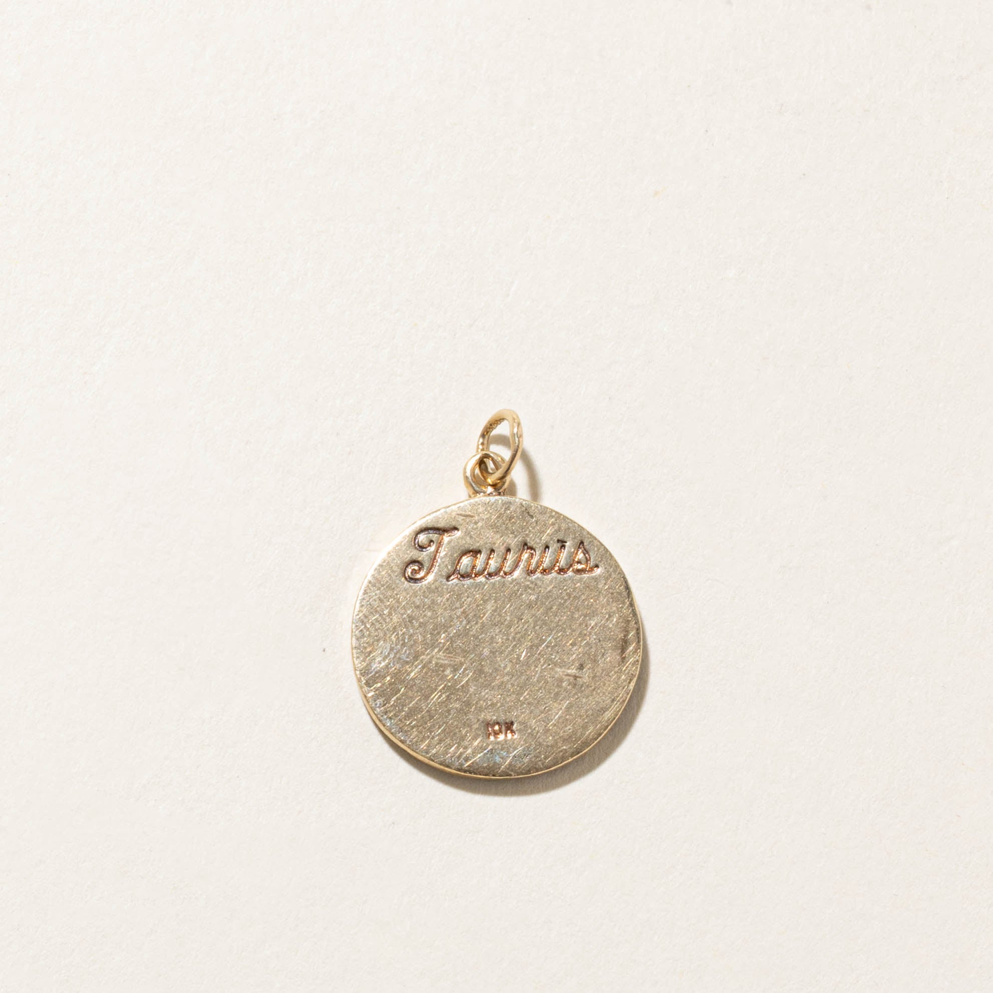 10k Taurus Zodiac Pendant