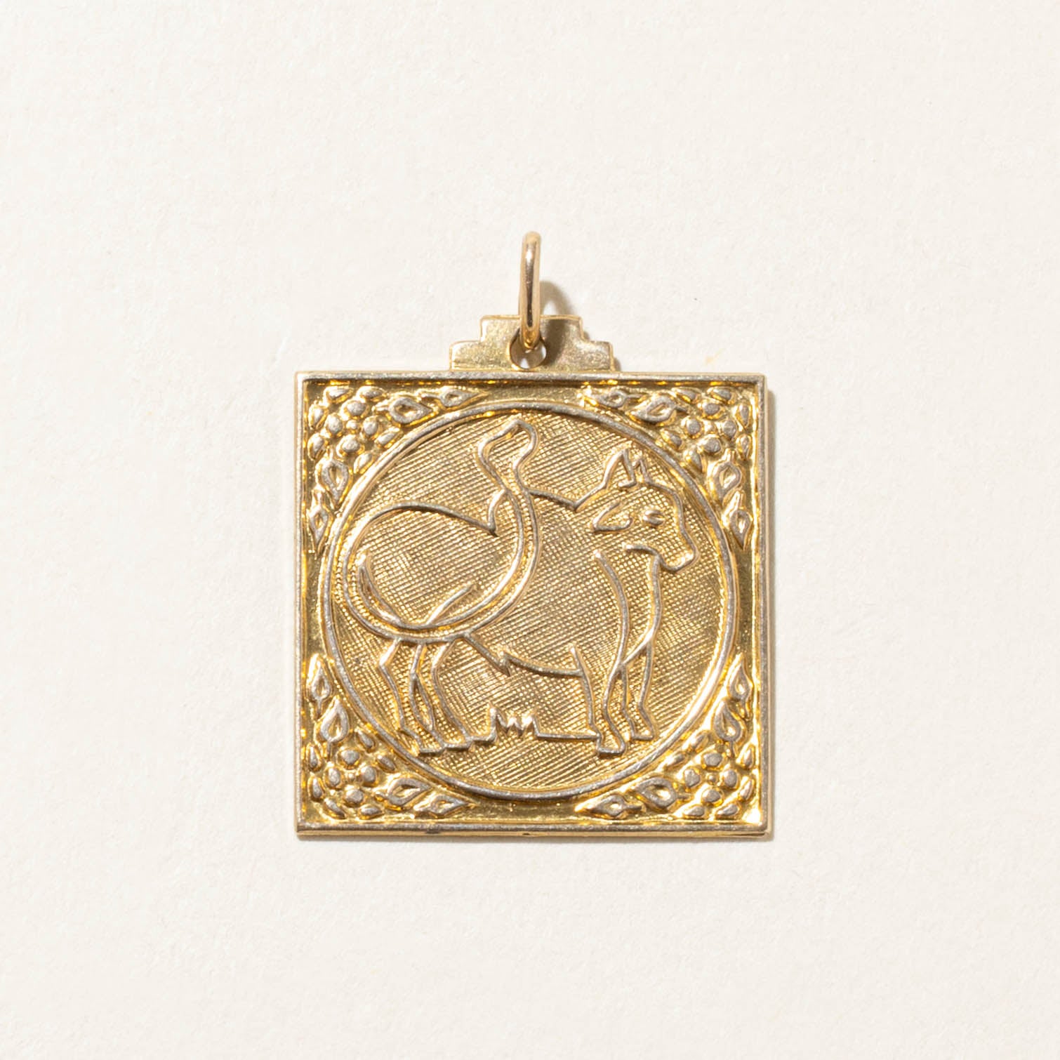 10k Taurus Zodiac Pendant