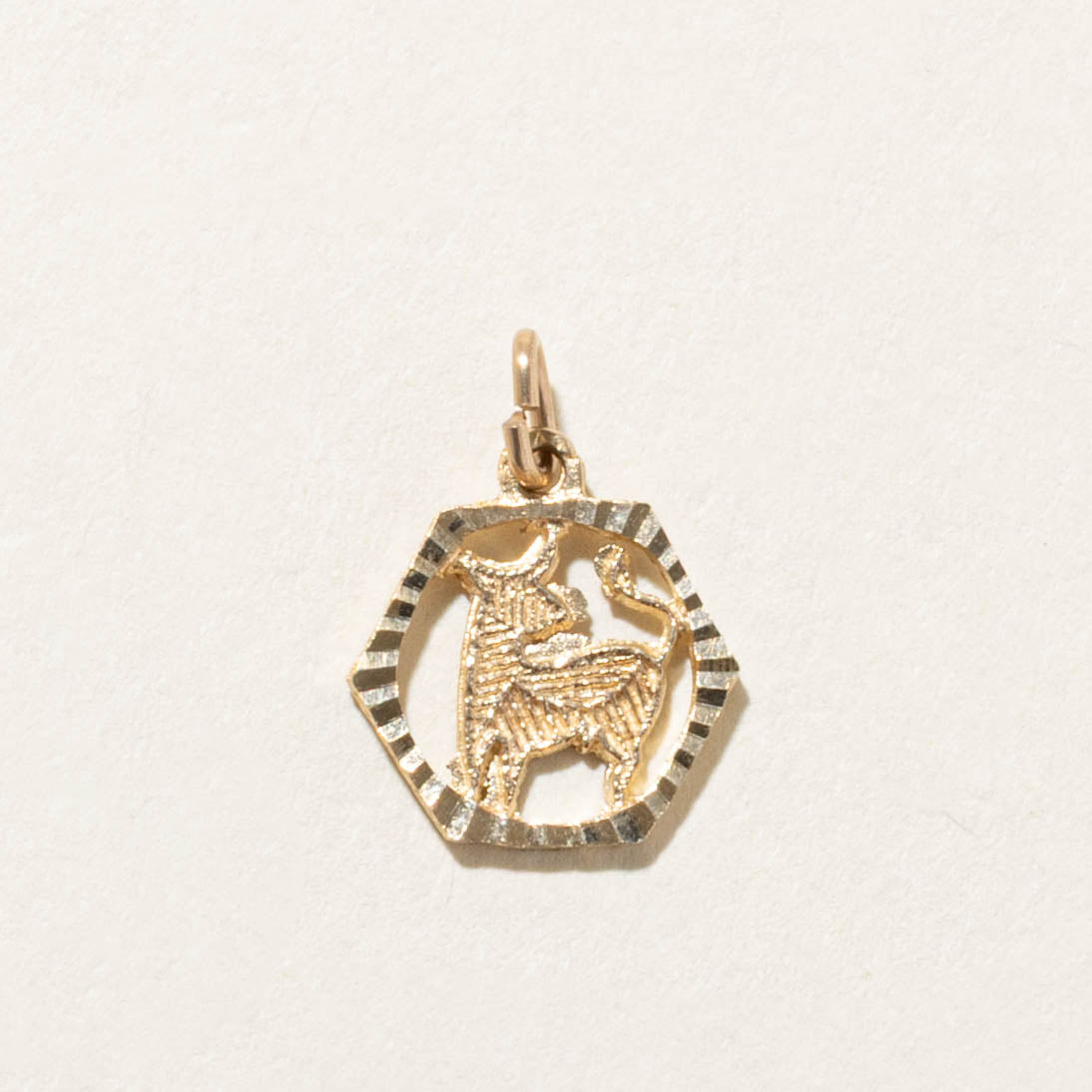 10k Taurus Zodiac Charm