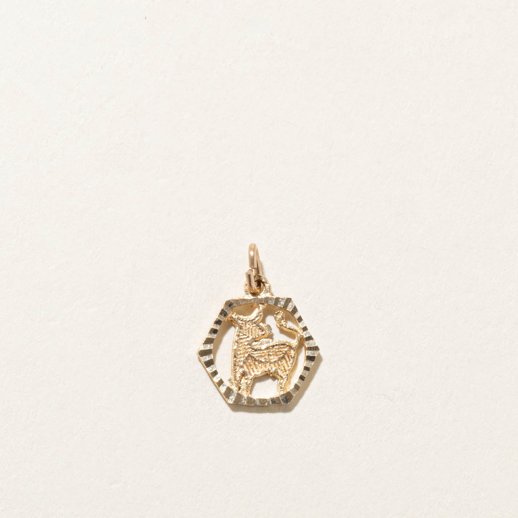 10k Taurus Zodiac Charm
