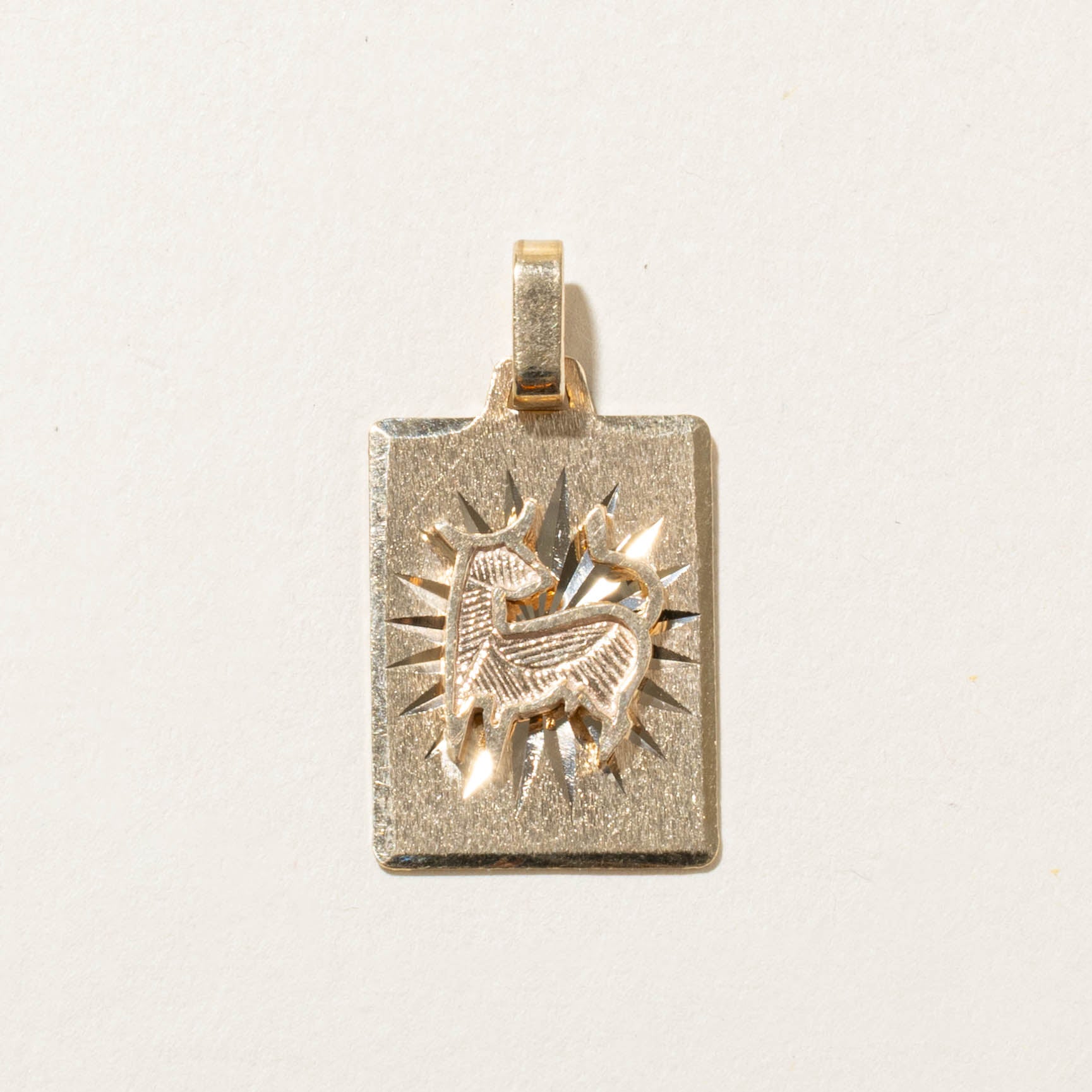10k Taurus Zodiac Pendant