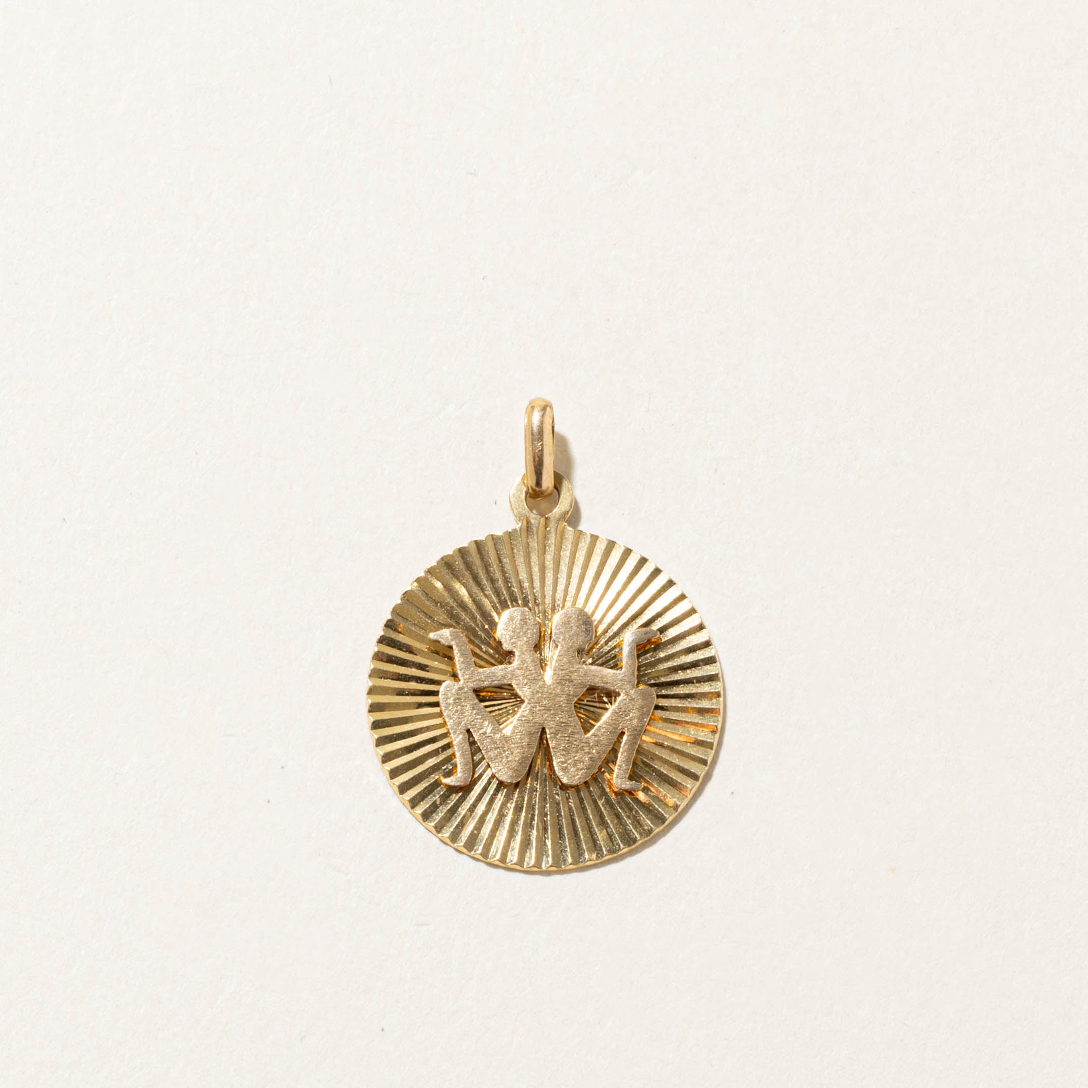 18k Gemini Zodiac Pendant