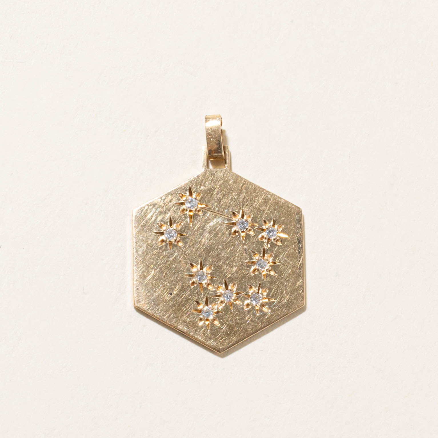 14k Gemini Zodiac Pendant