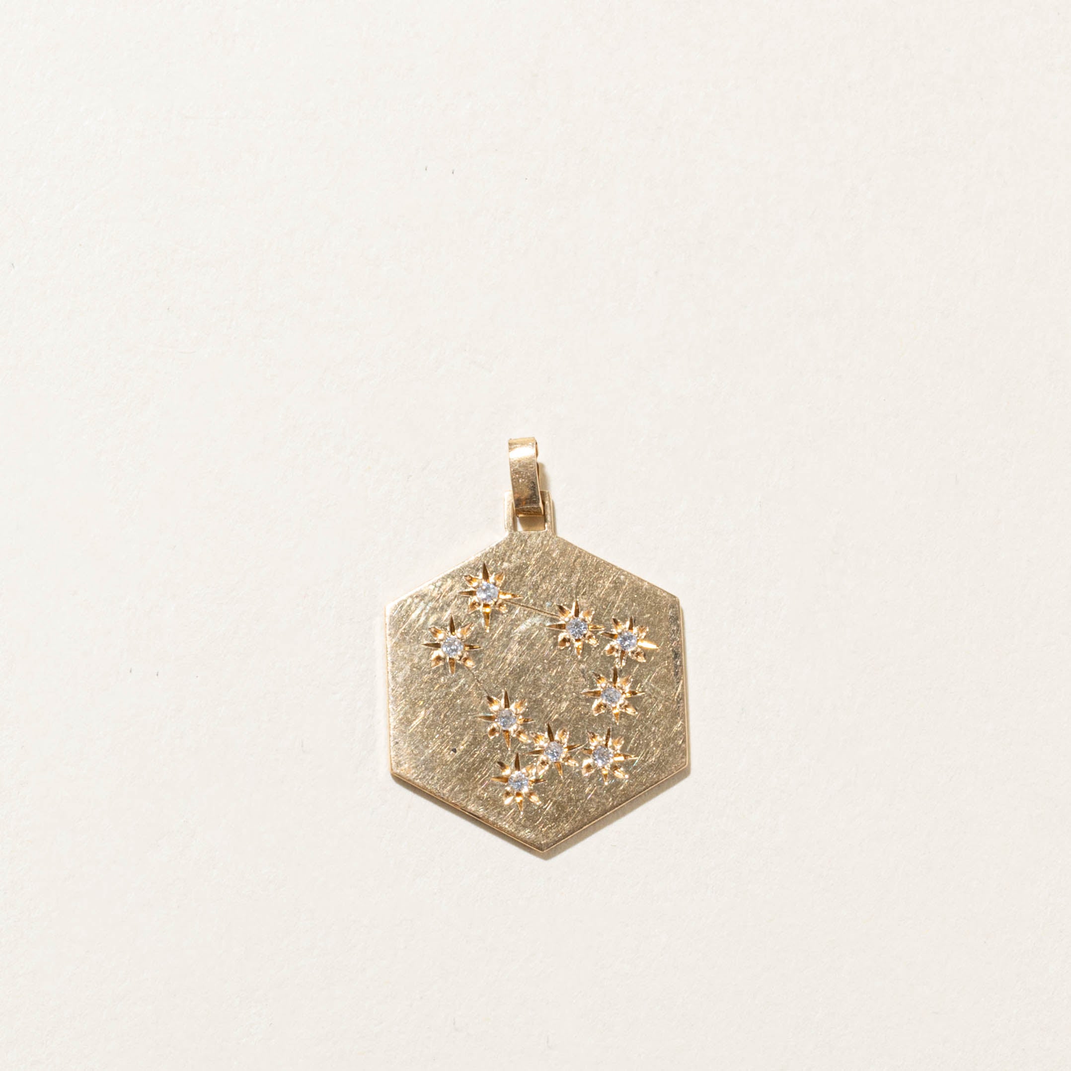 14k Gemini Zodiac Pendant