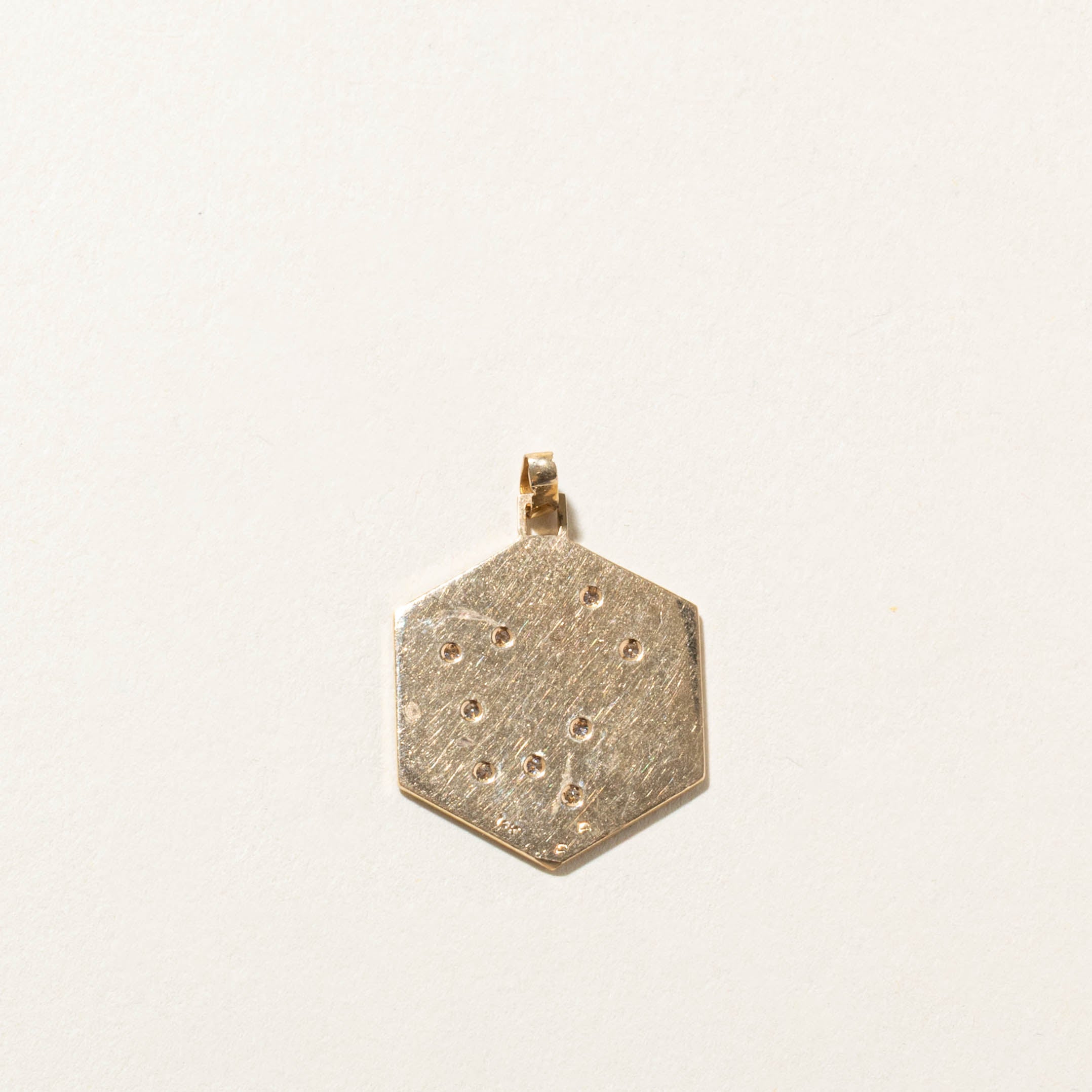 14k Gemini Zodiac Pendant