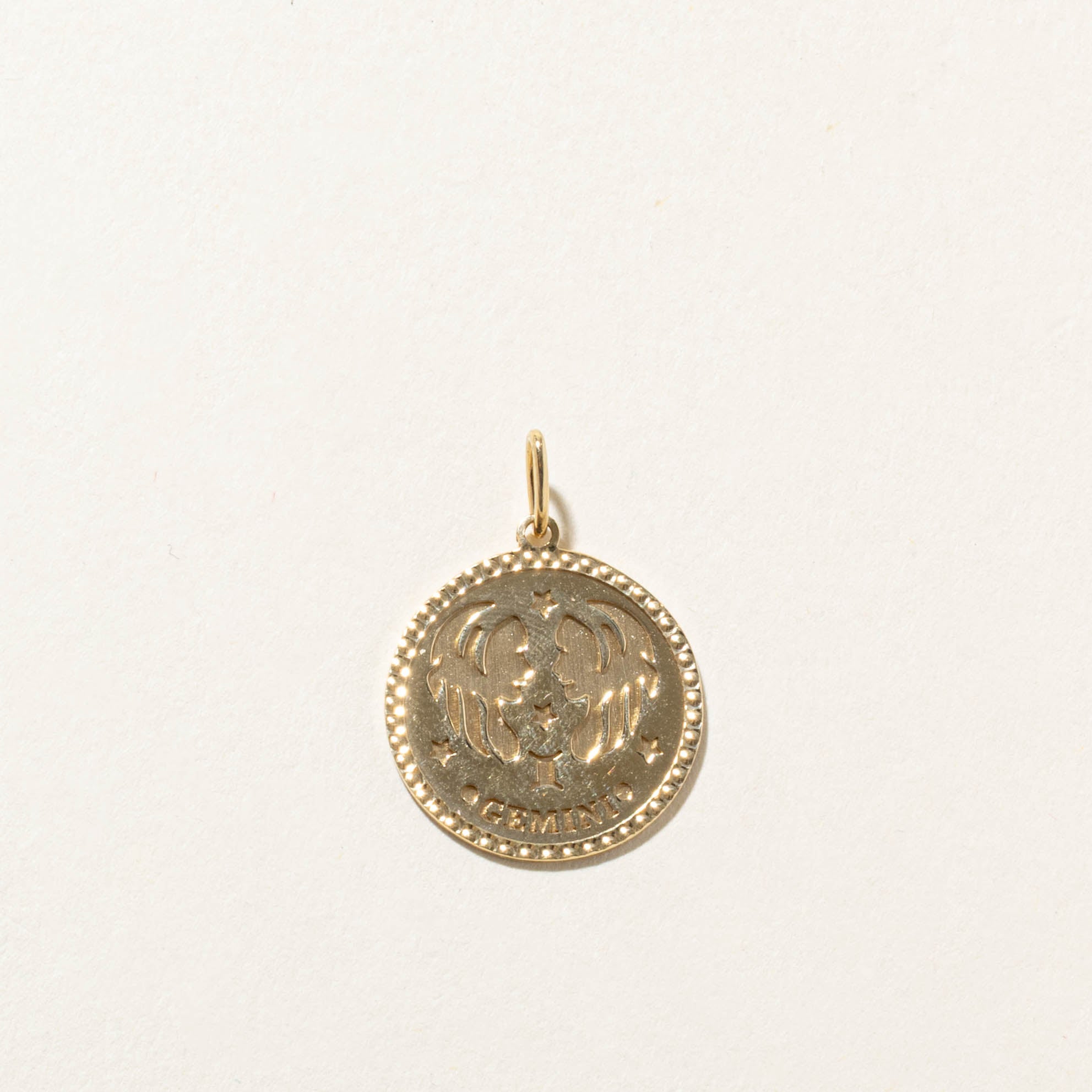 Italian 18k Gemini Zodiac Charm
