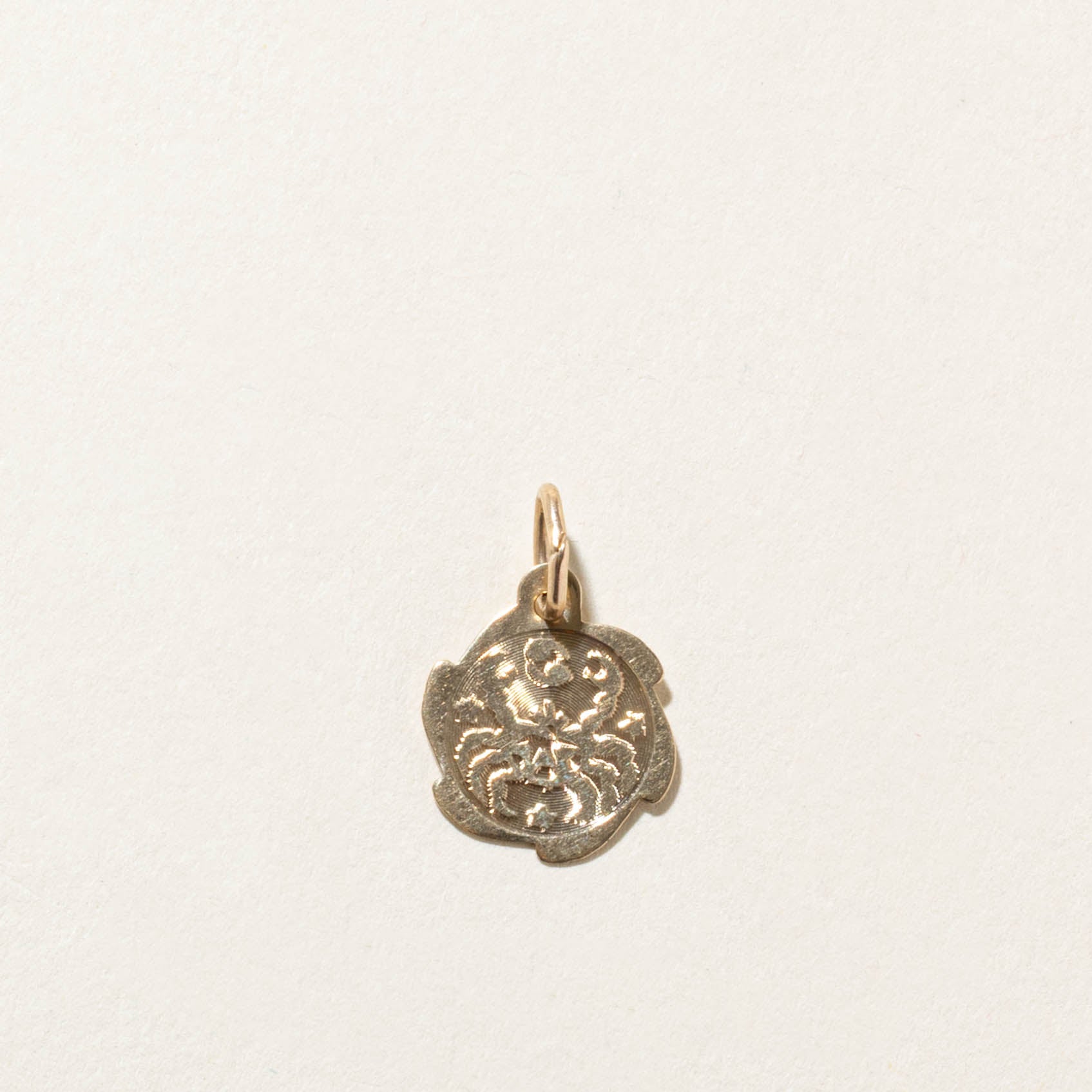 10k Cancer Zodiac Charm