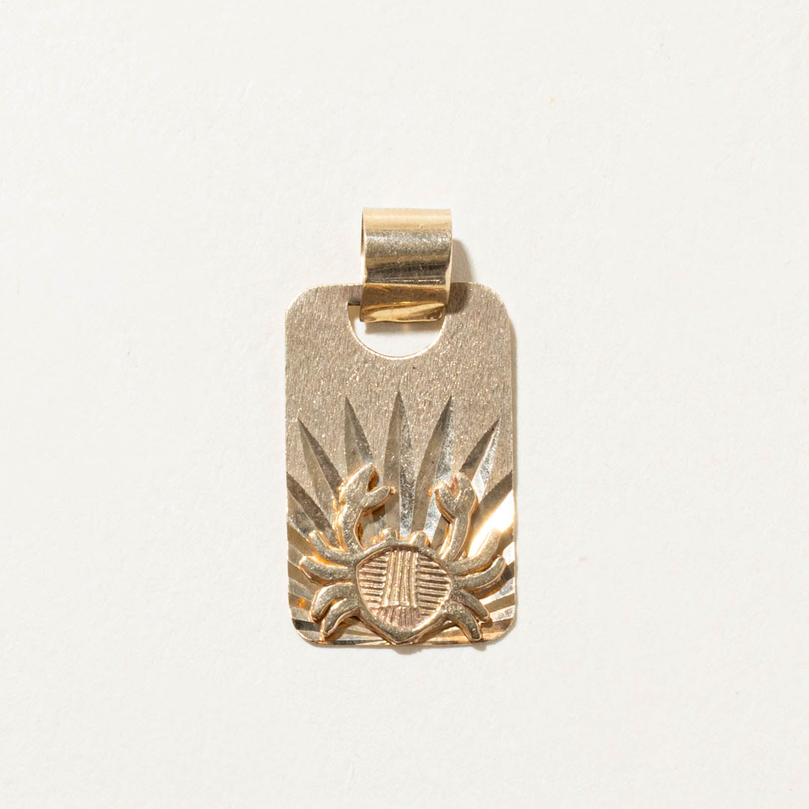 10k Cancer Zodiac Pendant