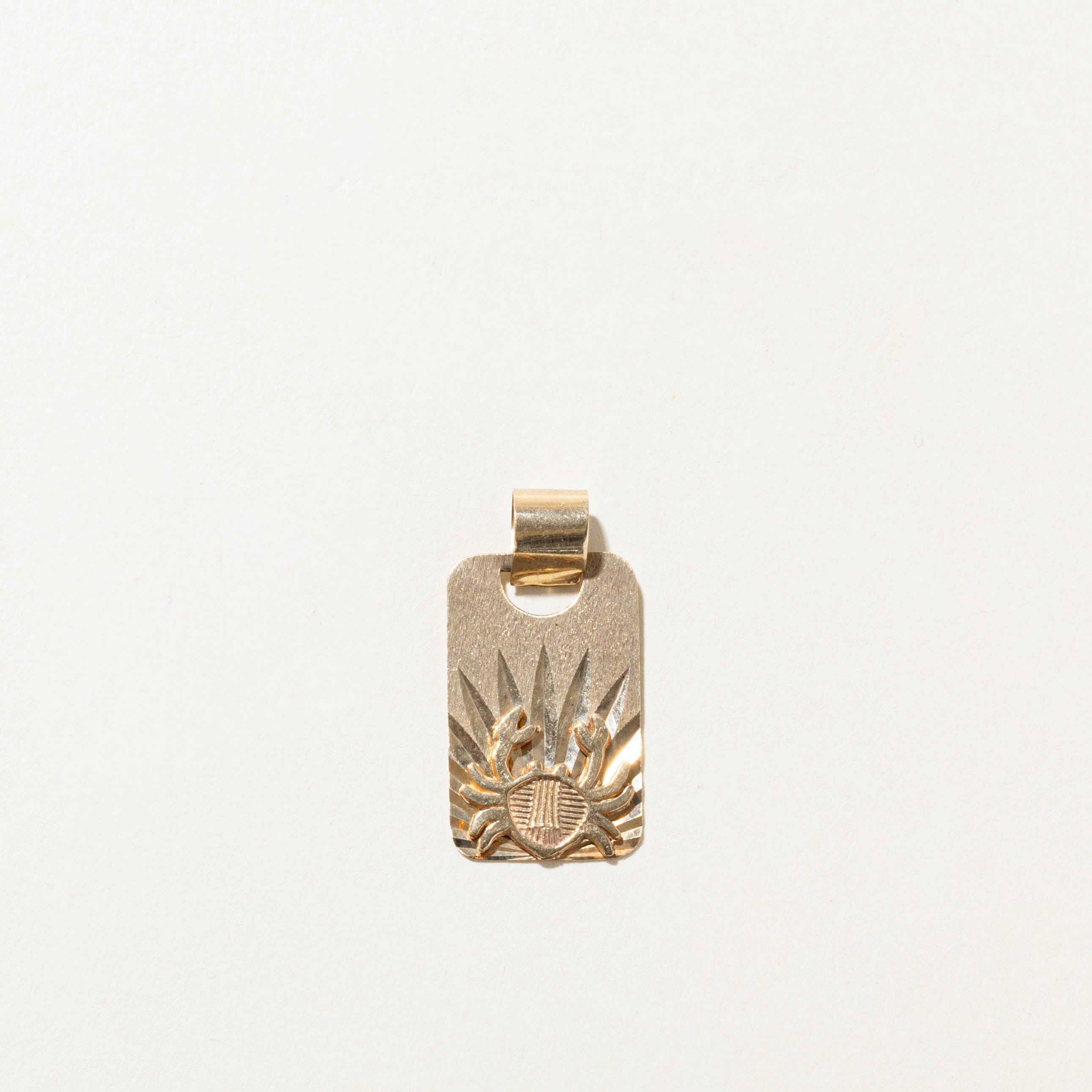 10k Cancer Zodiac Pendant