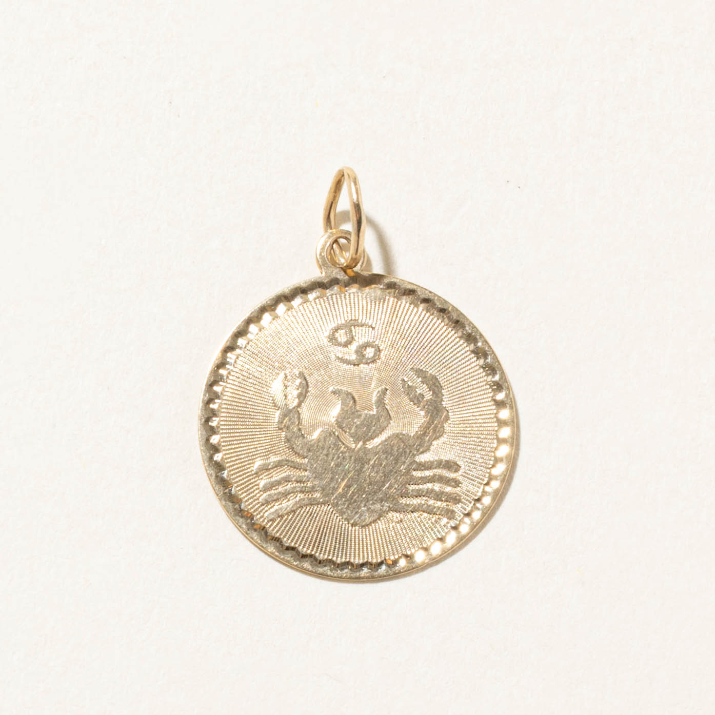 10k Cancer Zodiac Pendant