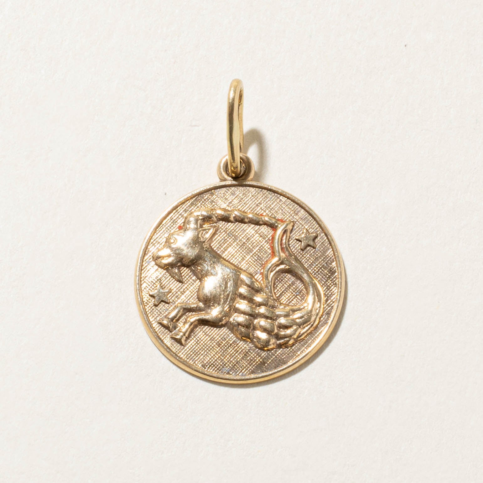 10k Capricorn Zodiac Pendant