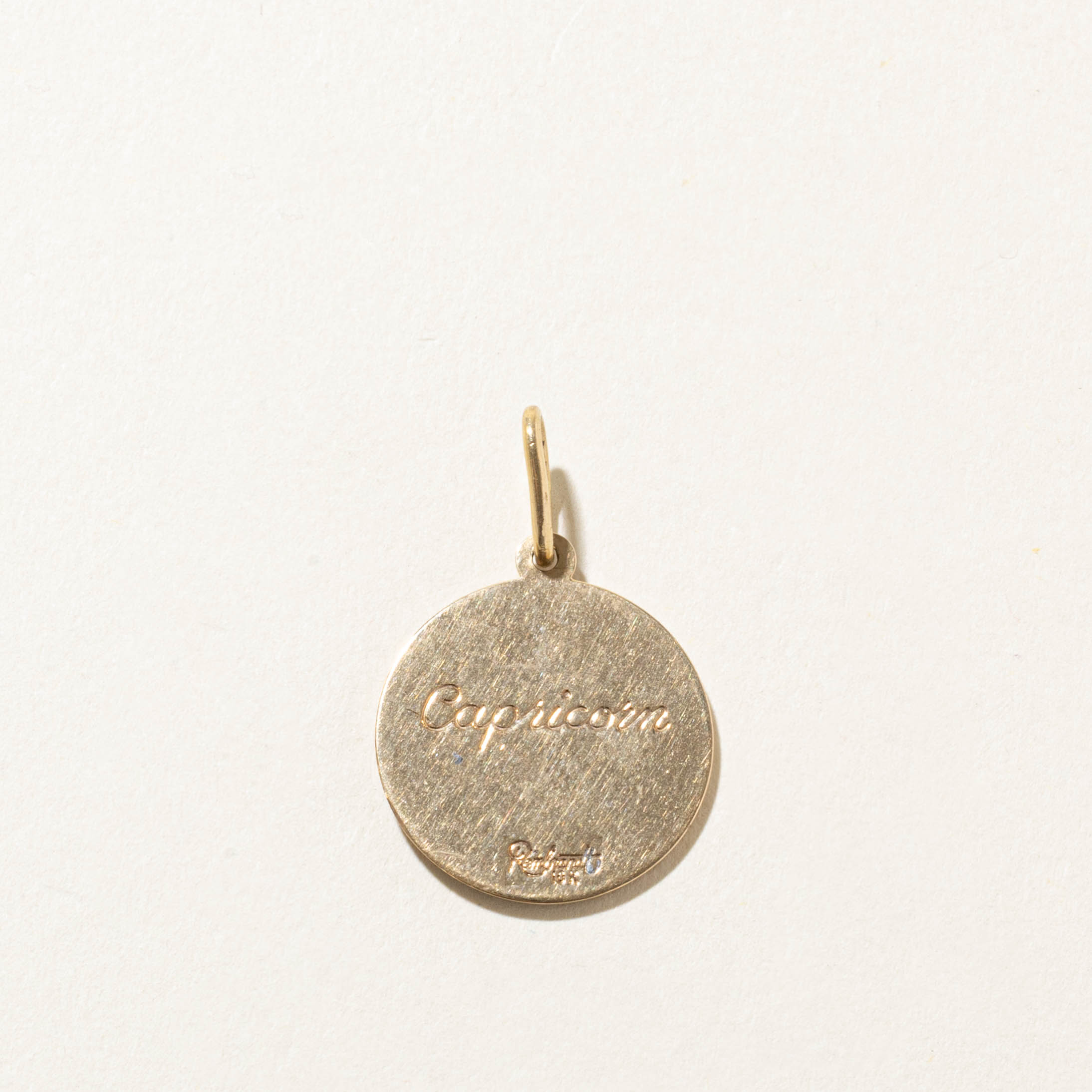 10k Capricorn Zodiac Pendant