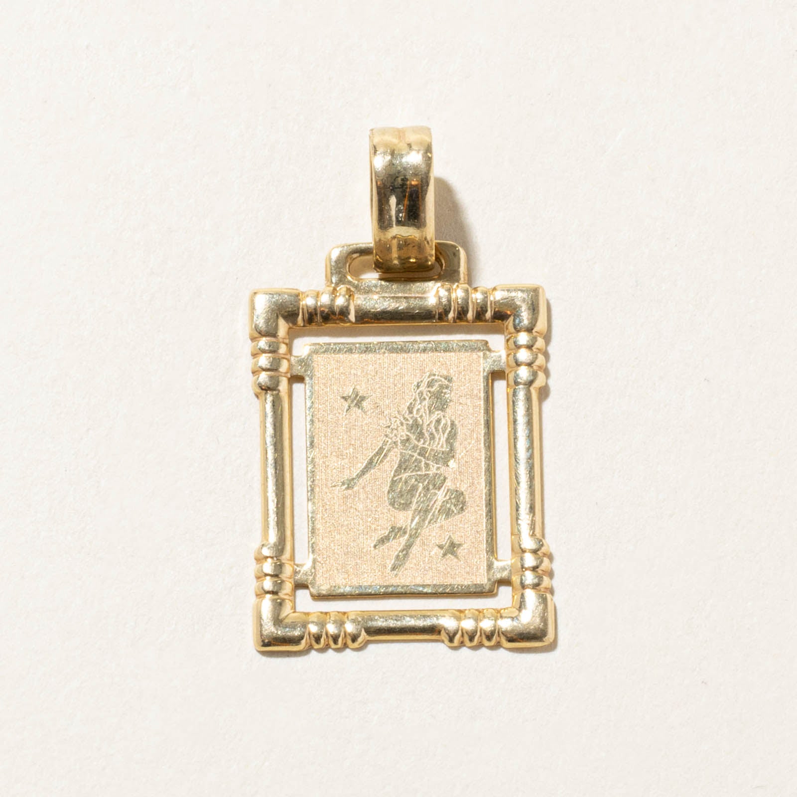 Czech 14k Virgo Zodiac Pendant