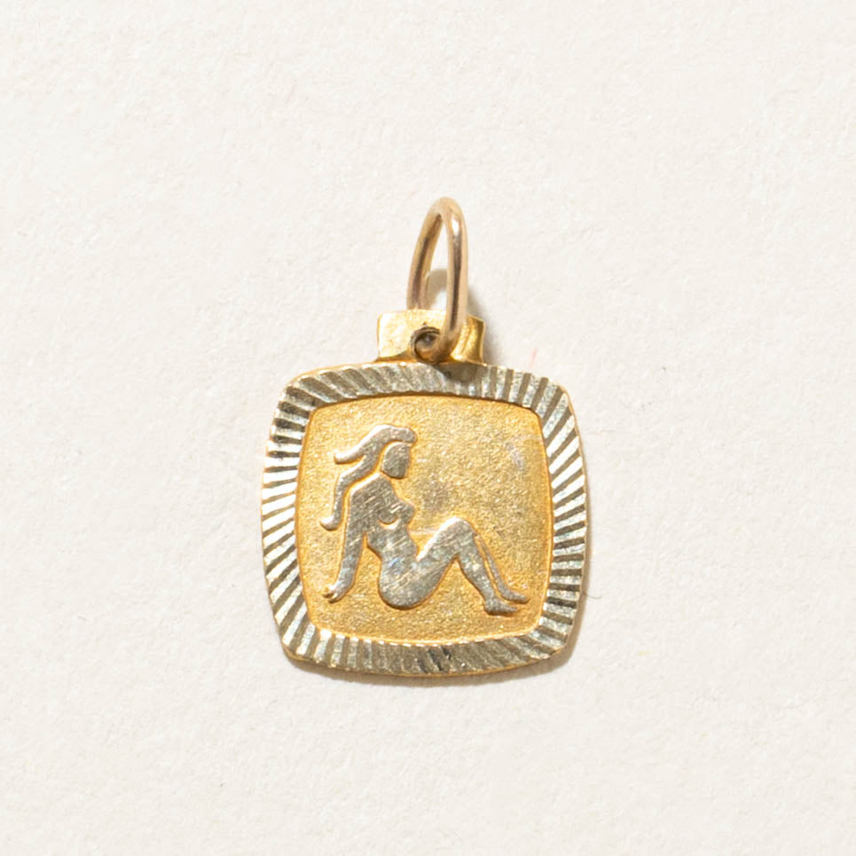 10k Virgo Zodiac Charm