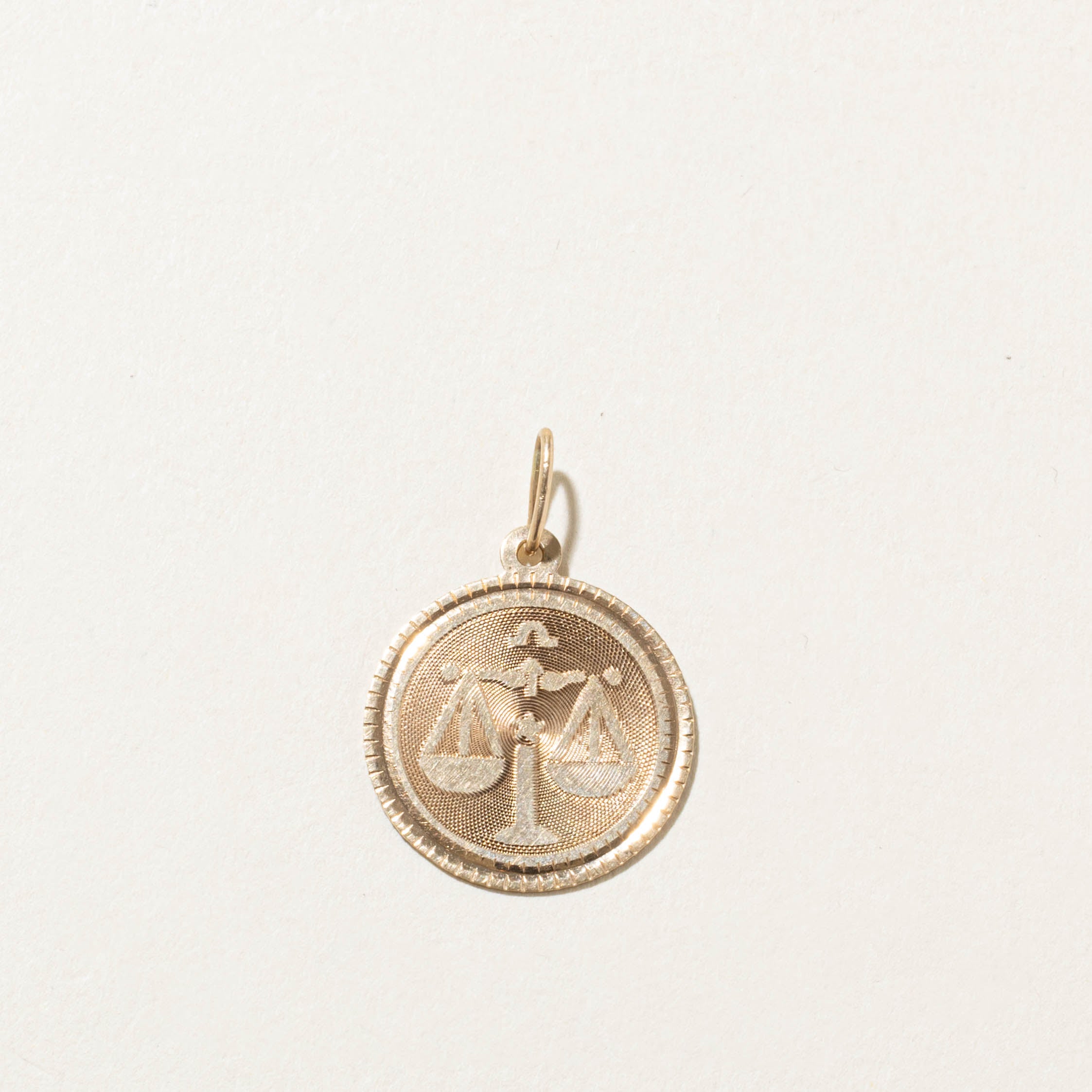10k Libra Zodiac Pendant