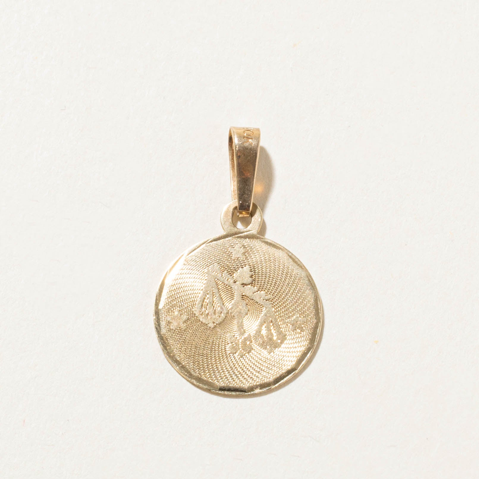 10k Libra Zodiac Pendant