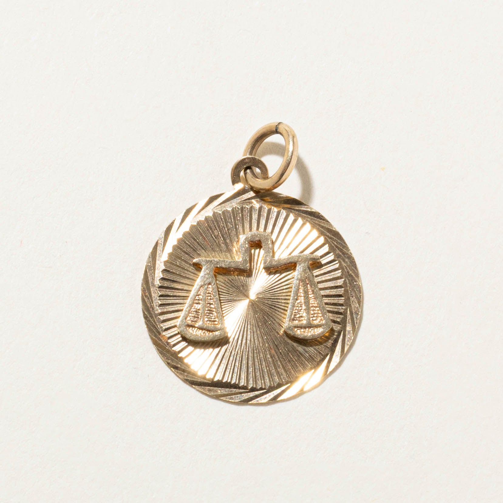 10k Libra Zodiac Pendant