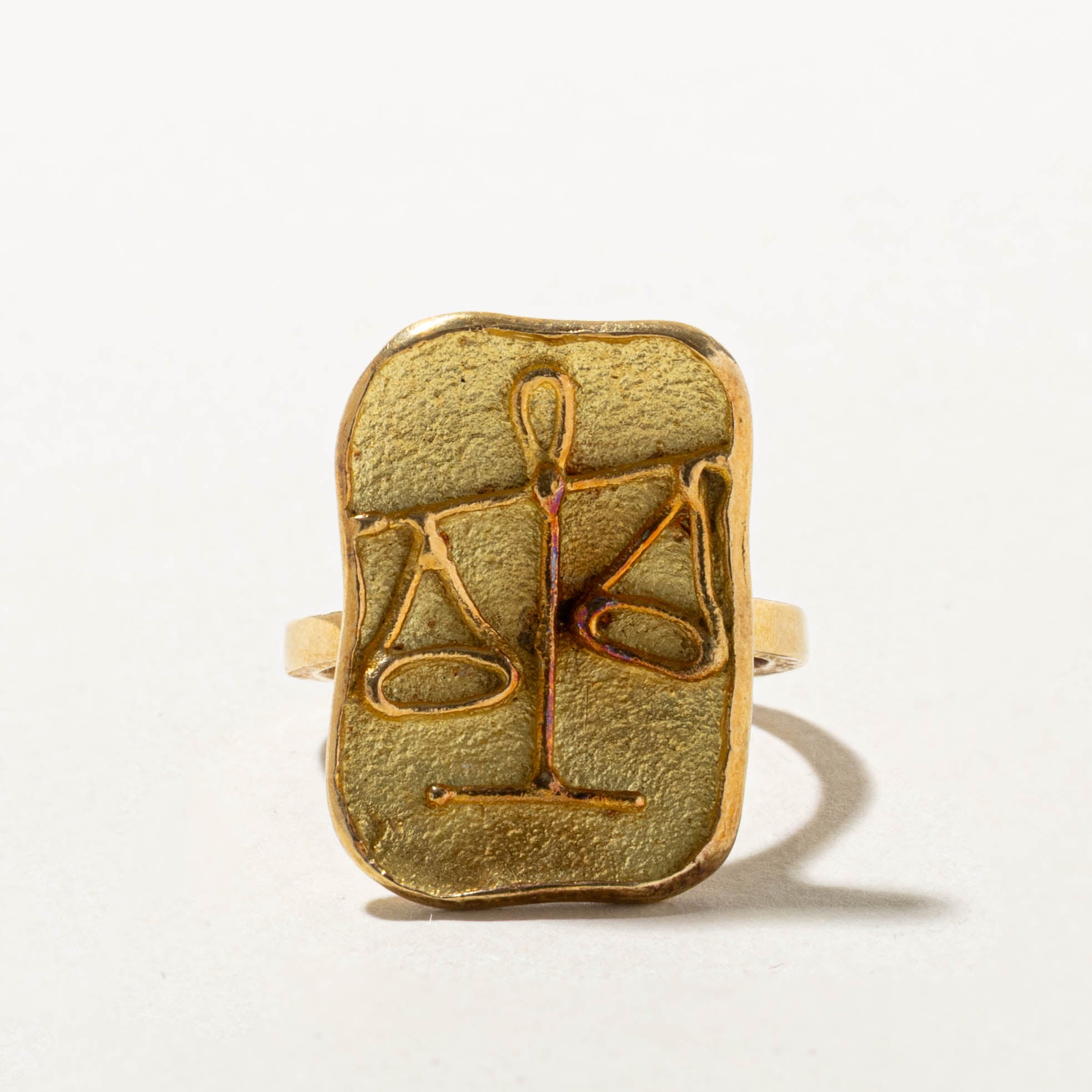 18k Libra Zodiac Ring | SZ 7.25