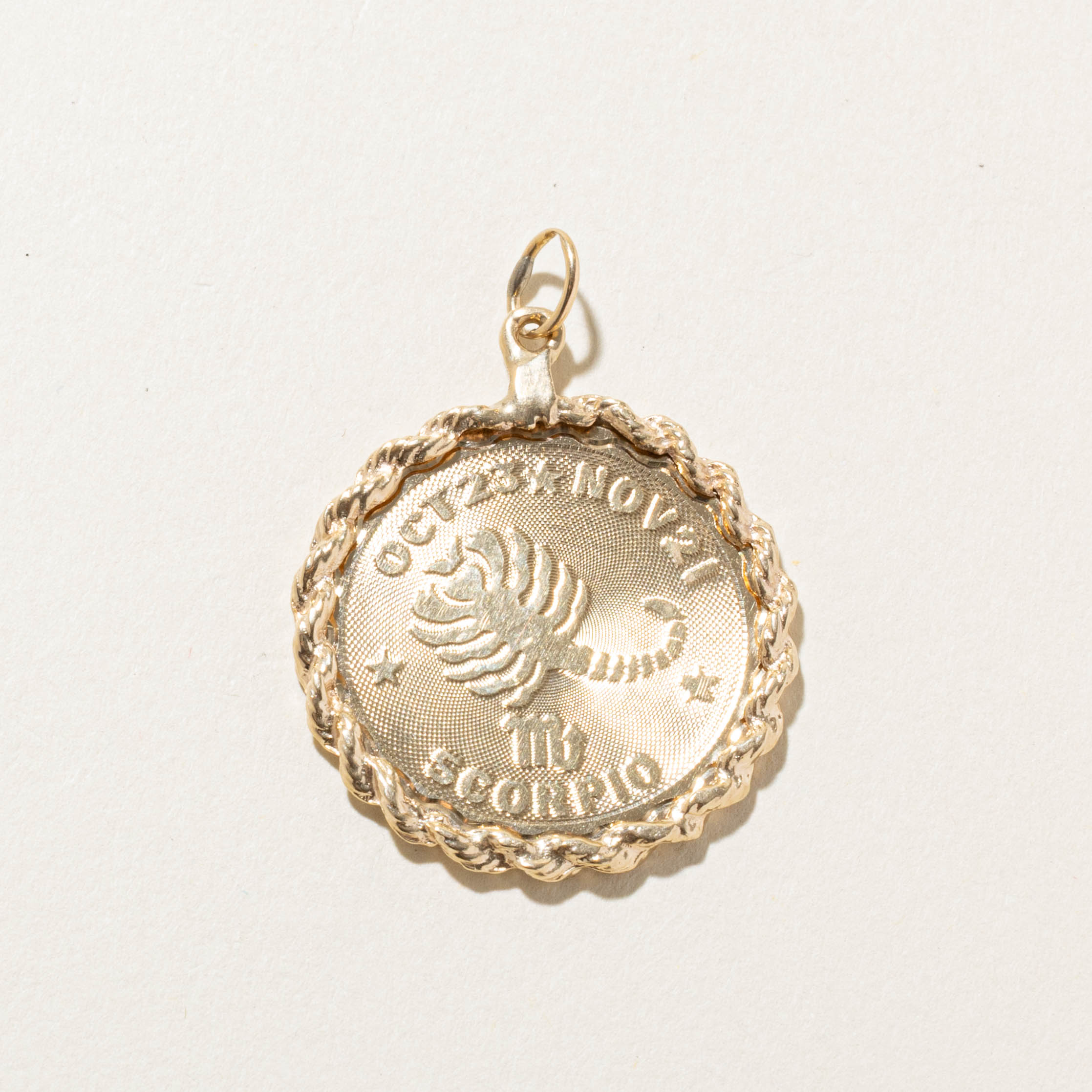14k Scorpio Zodiac Pendant