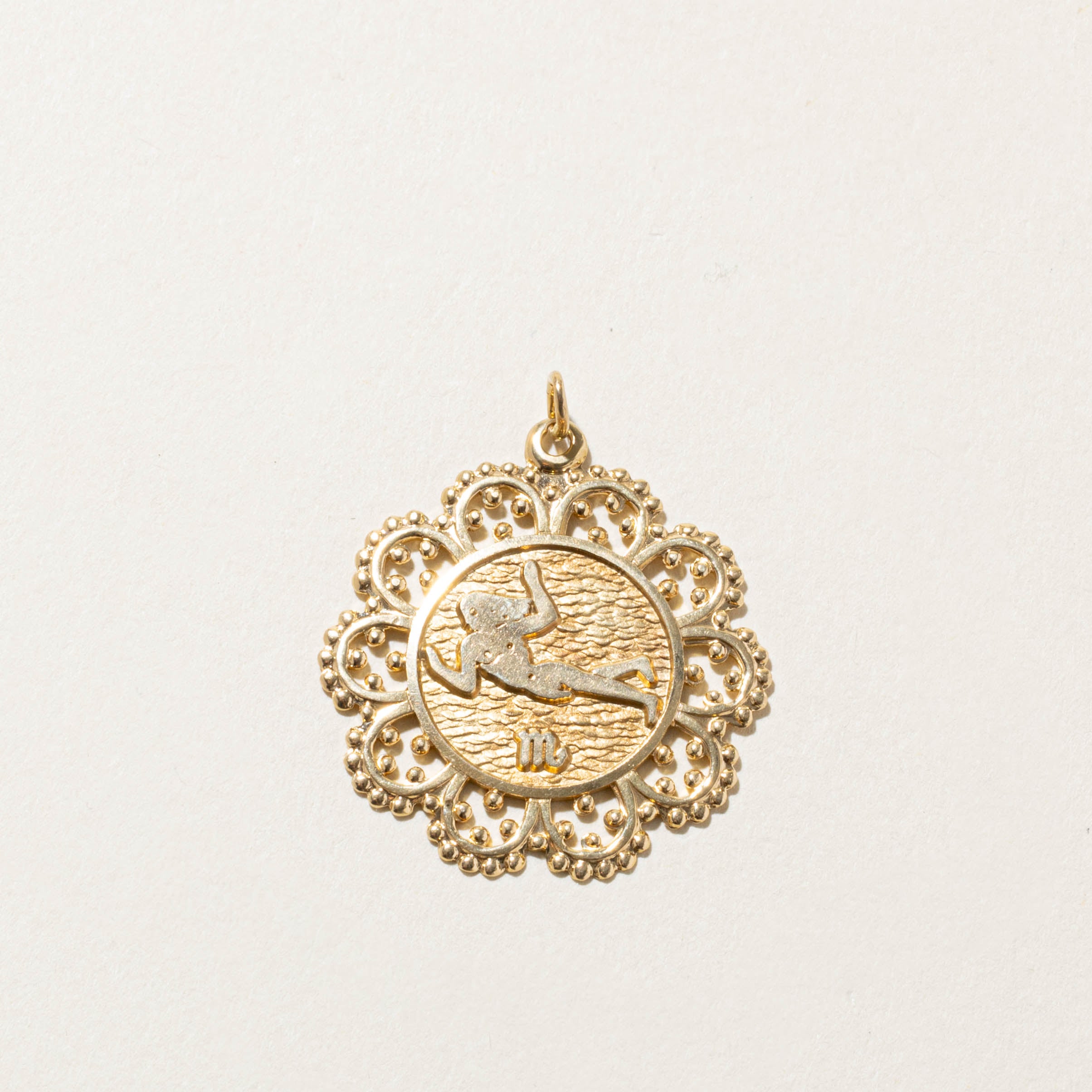 14k Scorpio Zodiac Pendant