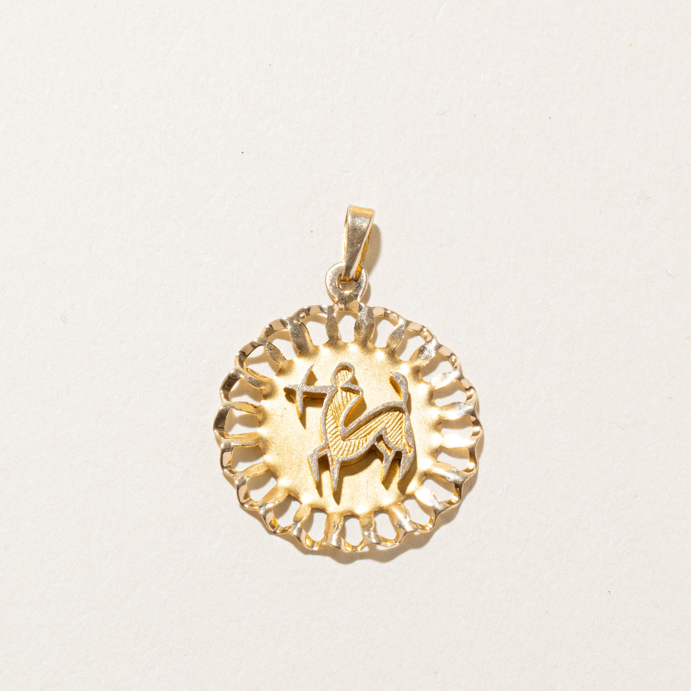 10k Saggitarius Zodiac Pendant