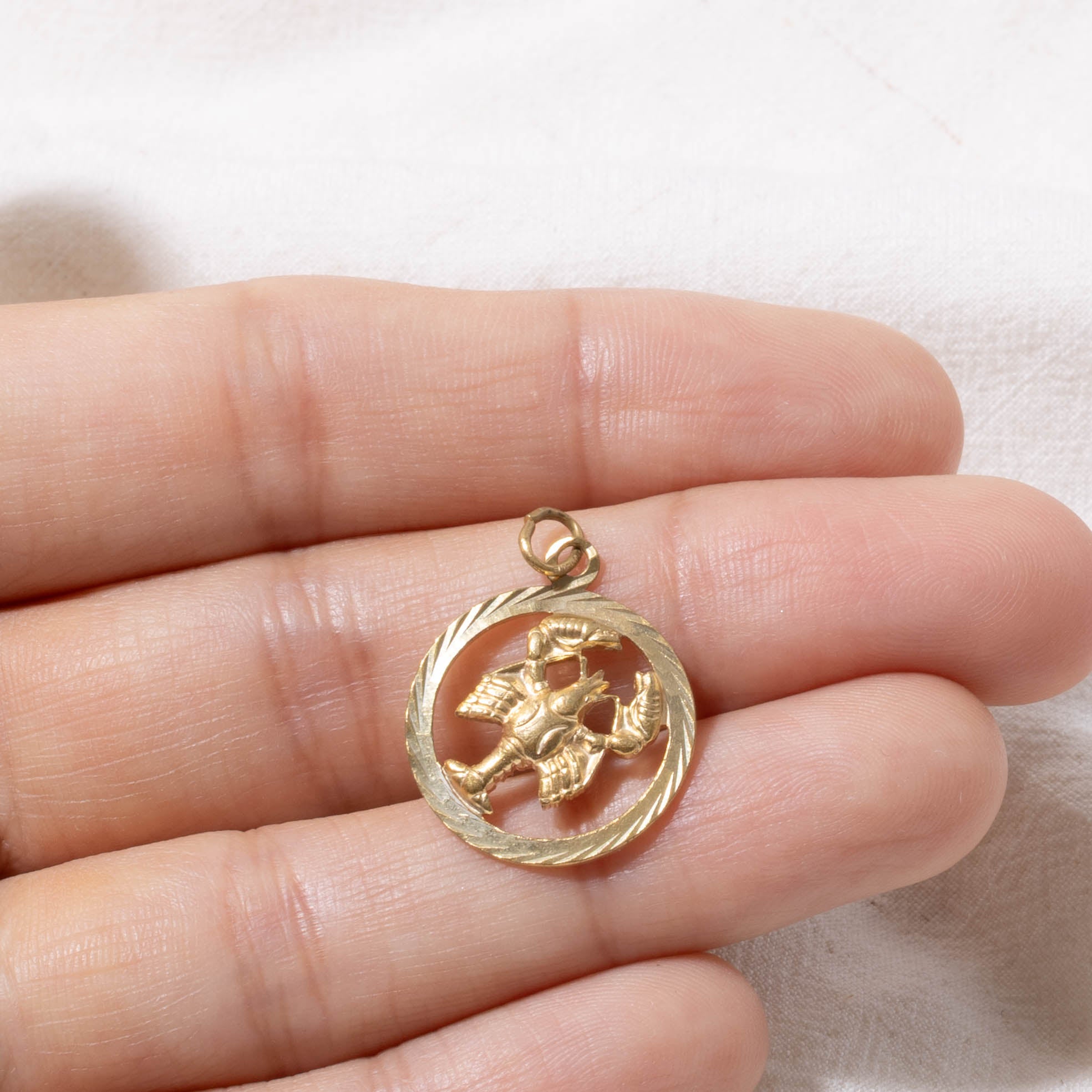 9k Cancer Zodiac Charm