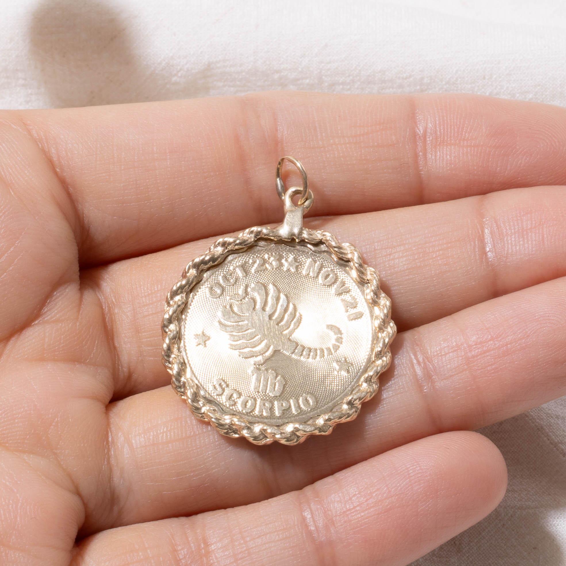 14k Scorpio Zodiac Pendant