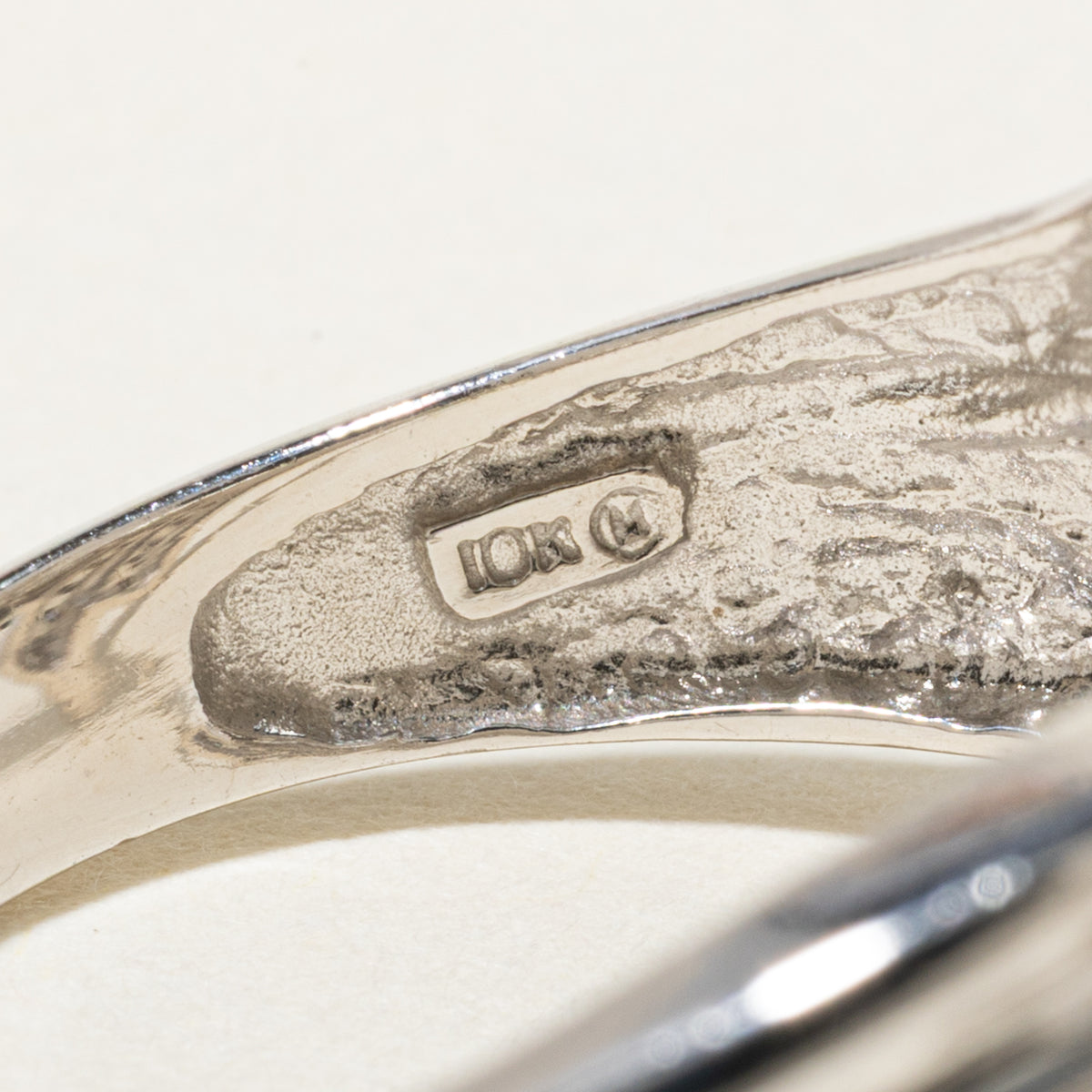 10k Multi Row Diamond Grooved Bypass Ring | 0.48ctw | SZ 8.25