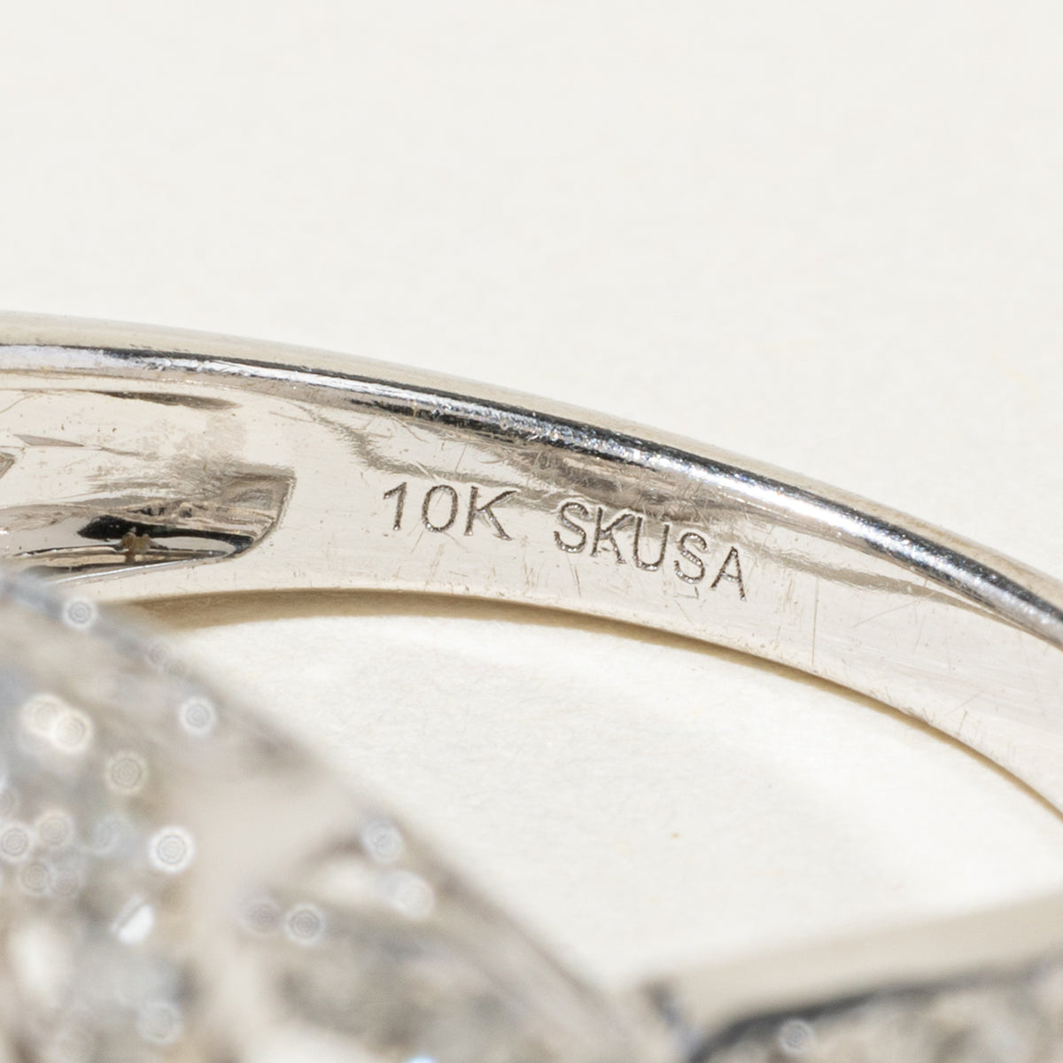 10k Pave Set Diamond Cluster Halo Ring | 0.81ctw | SZ 6.25