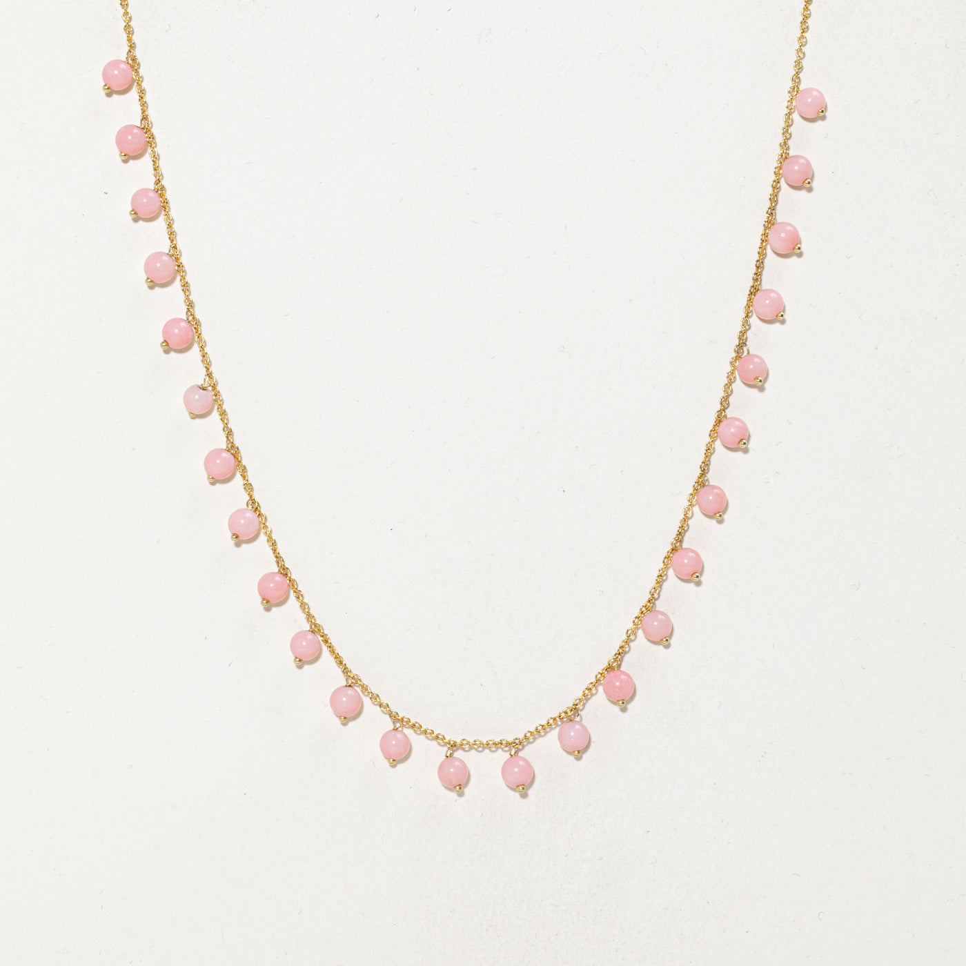 14k Coral Bead Necklace | 19"