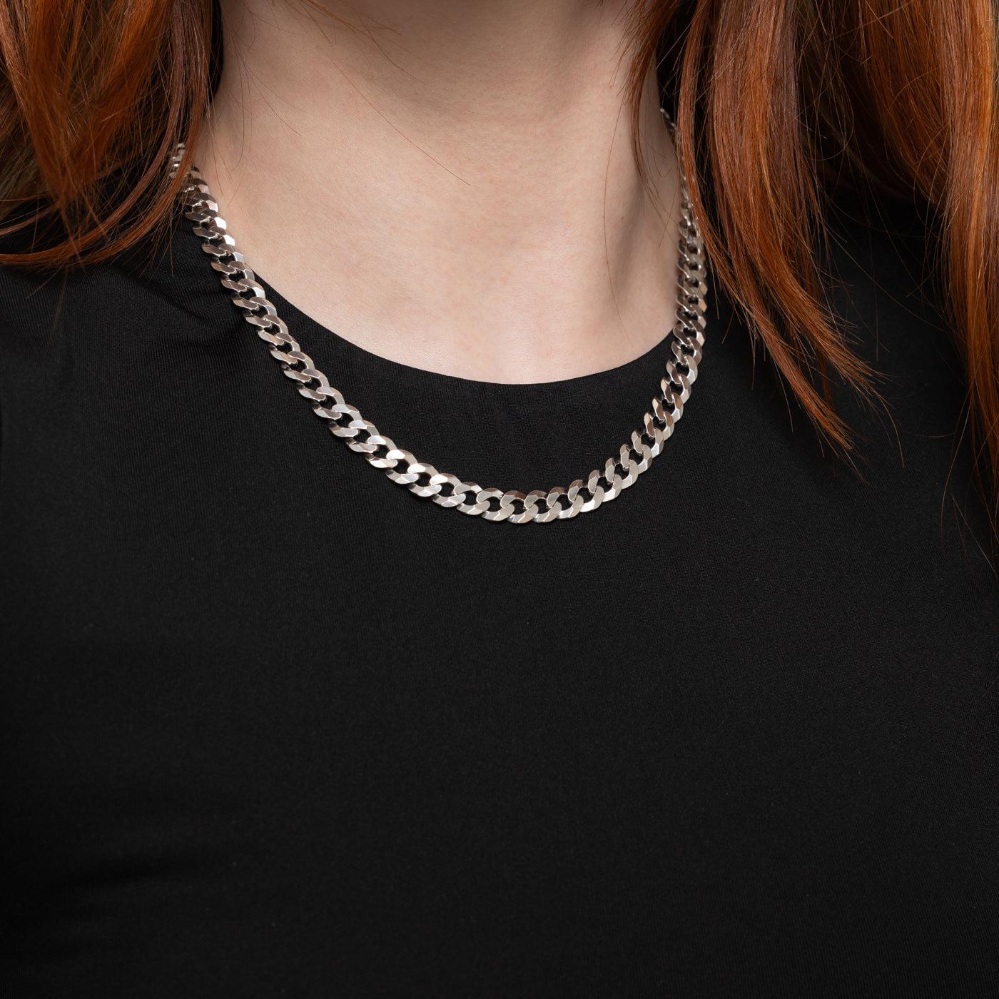 Sterling Silver Curb Link Chain | 8mm | 18"