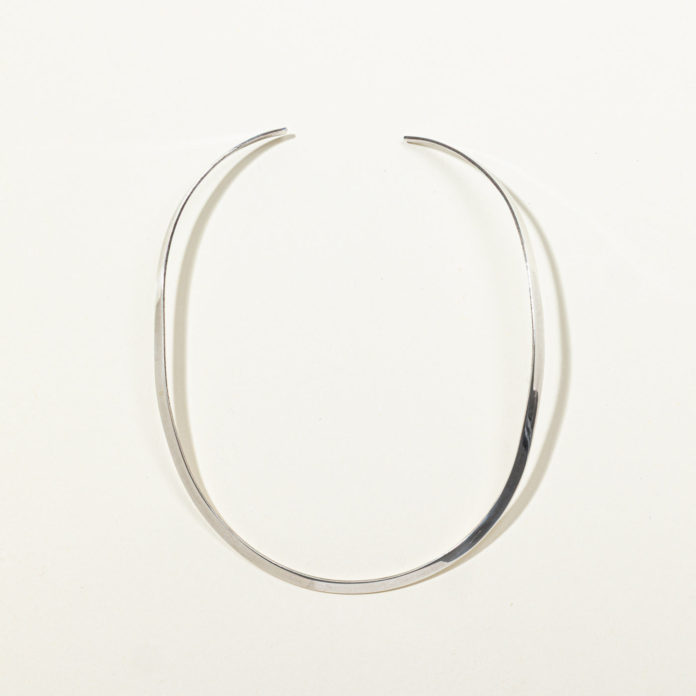 Sterling Silver Choker Collar Necklace | 14.75"