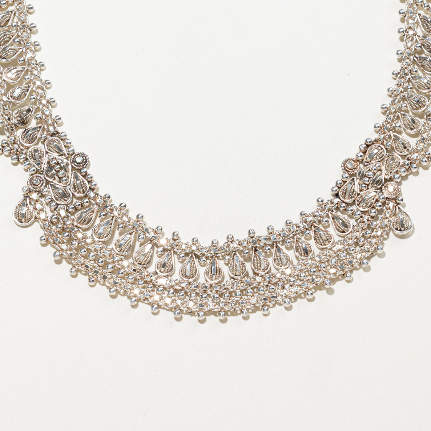 Sterling Silver Ornate Filigree Necklace | 17"