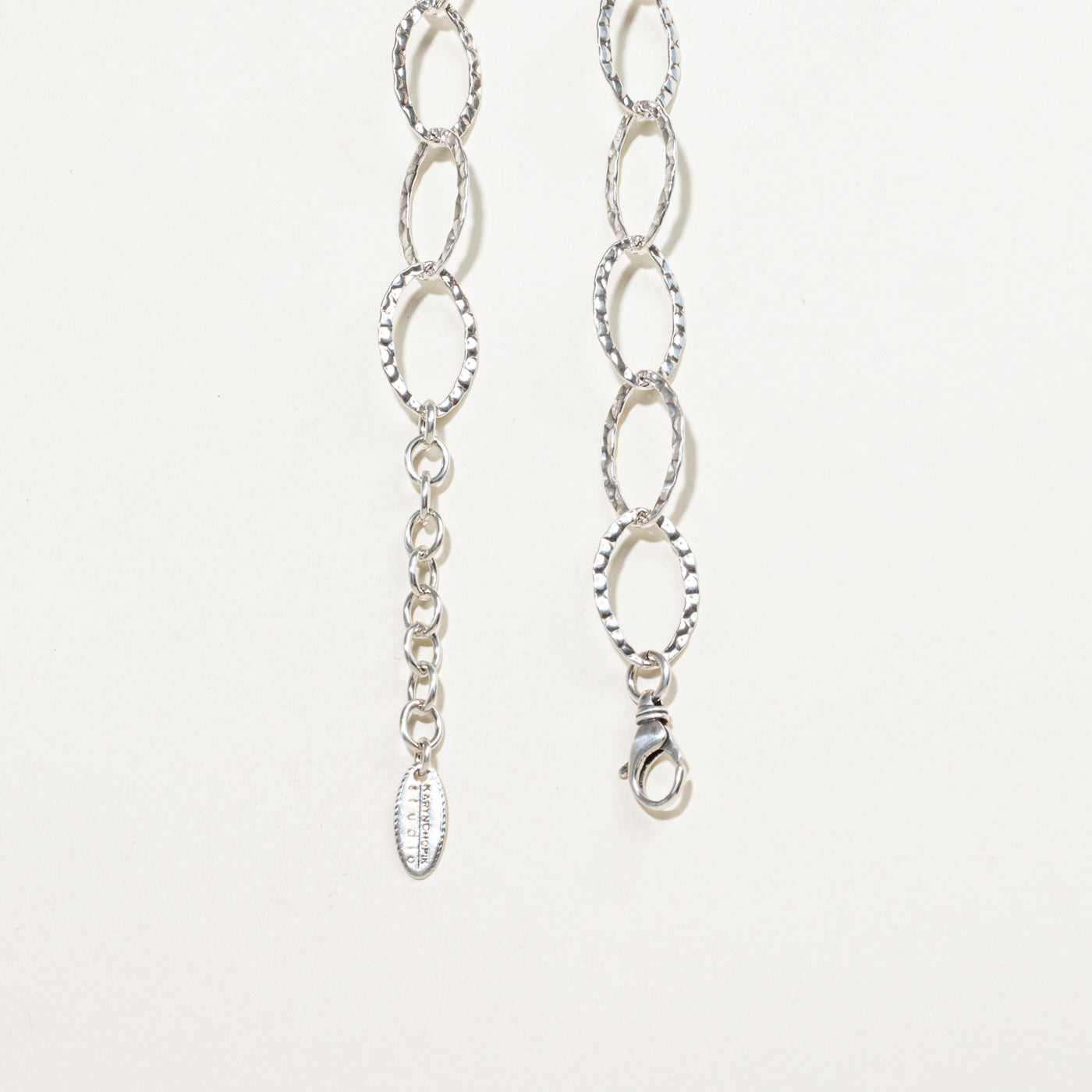 Sterling Silver Hammered Oval Link Chain | 14mm | 19.5"