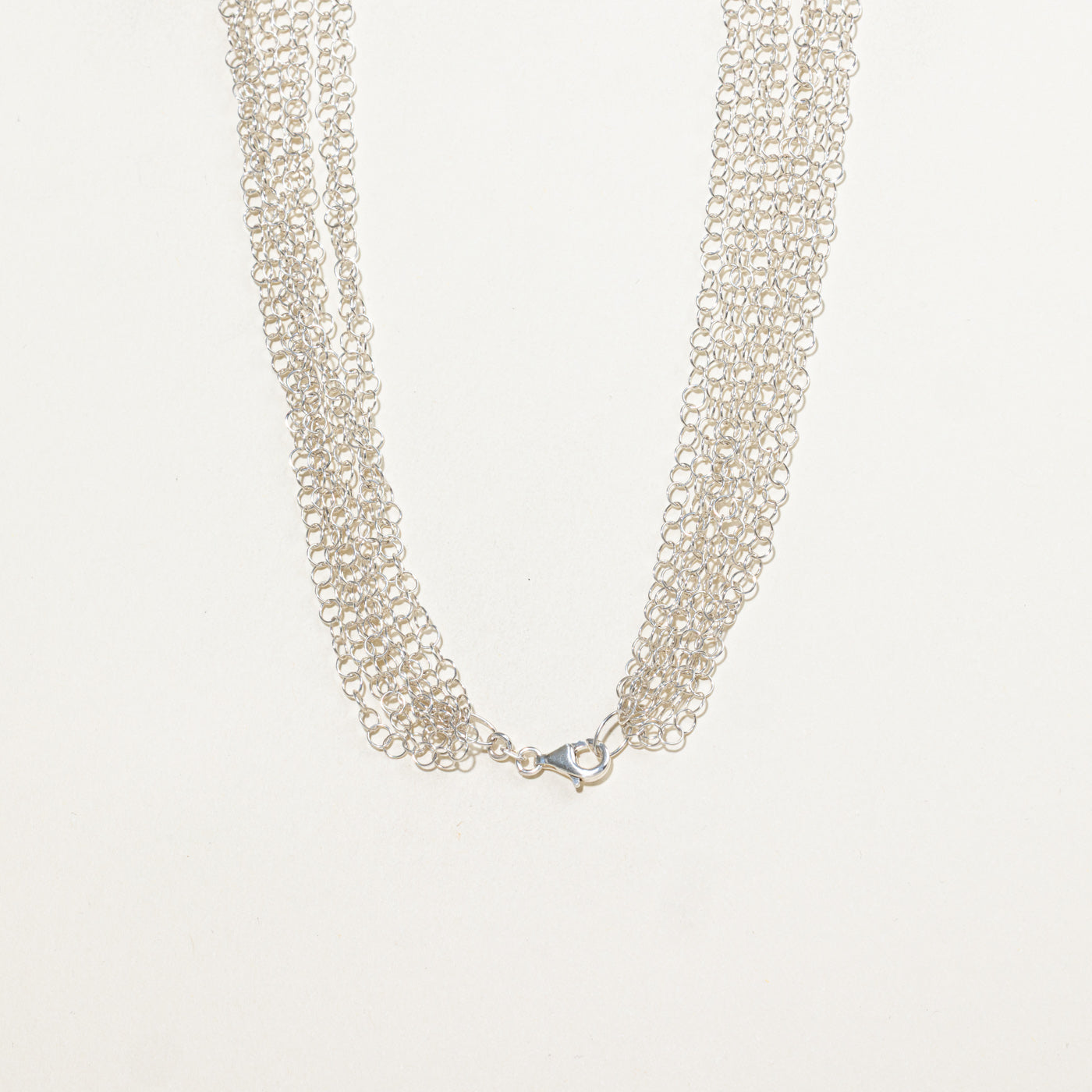 Sterling Silver Multi-Strand Circle Necklace | 16.5"