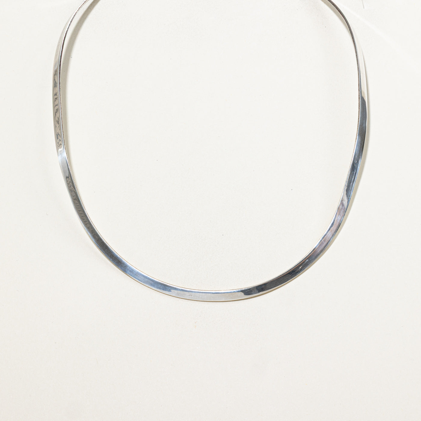 Sterling Silver Choker Collar Necklace | 14.75"