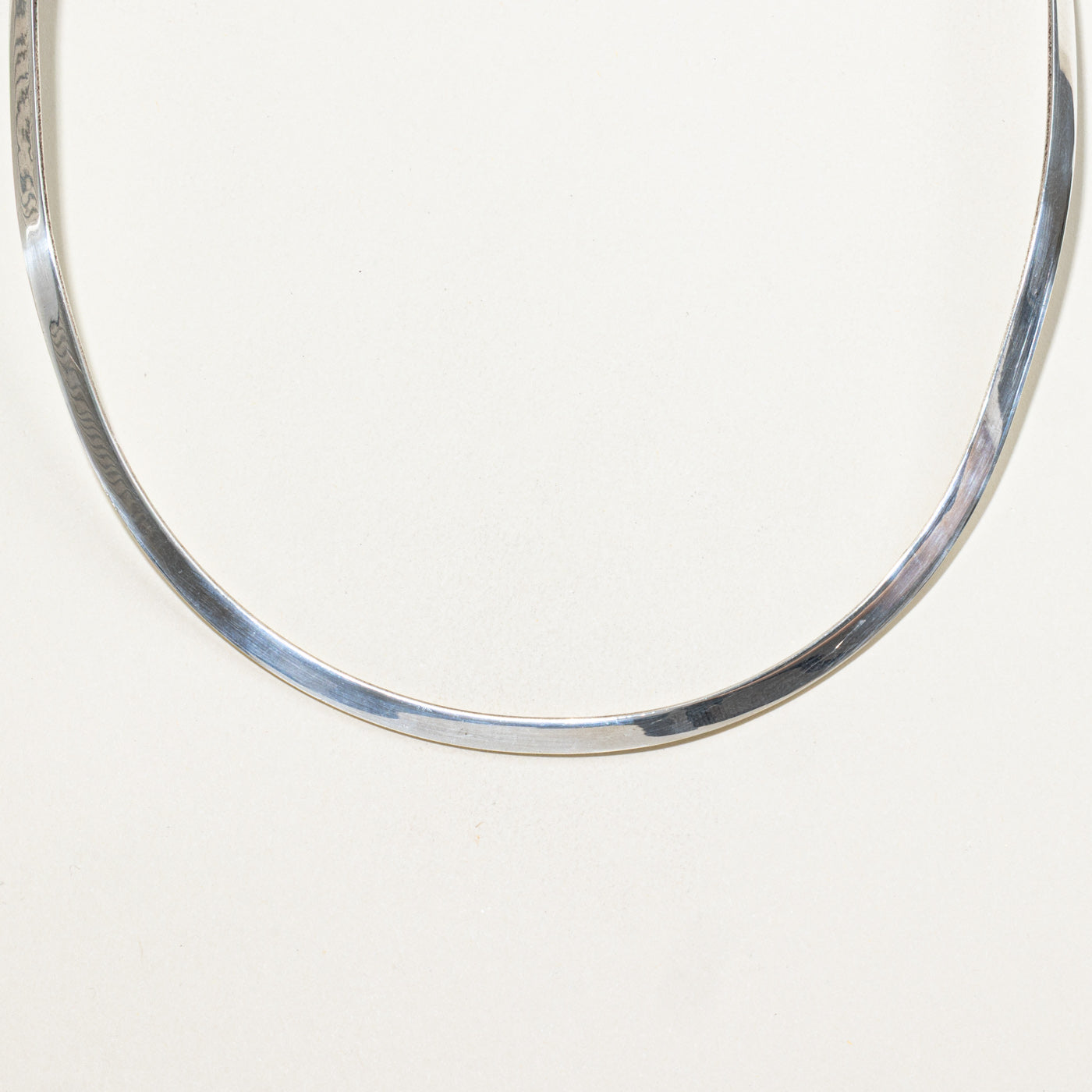 Sterling Silver Choker Collar Necklace | 14.75"