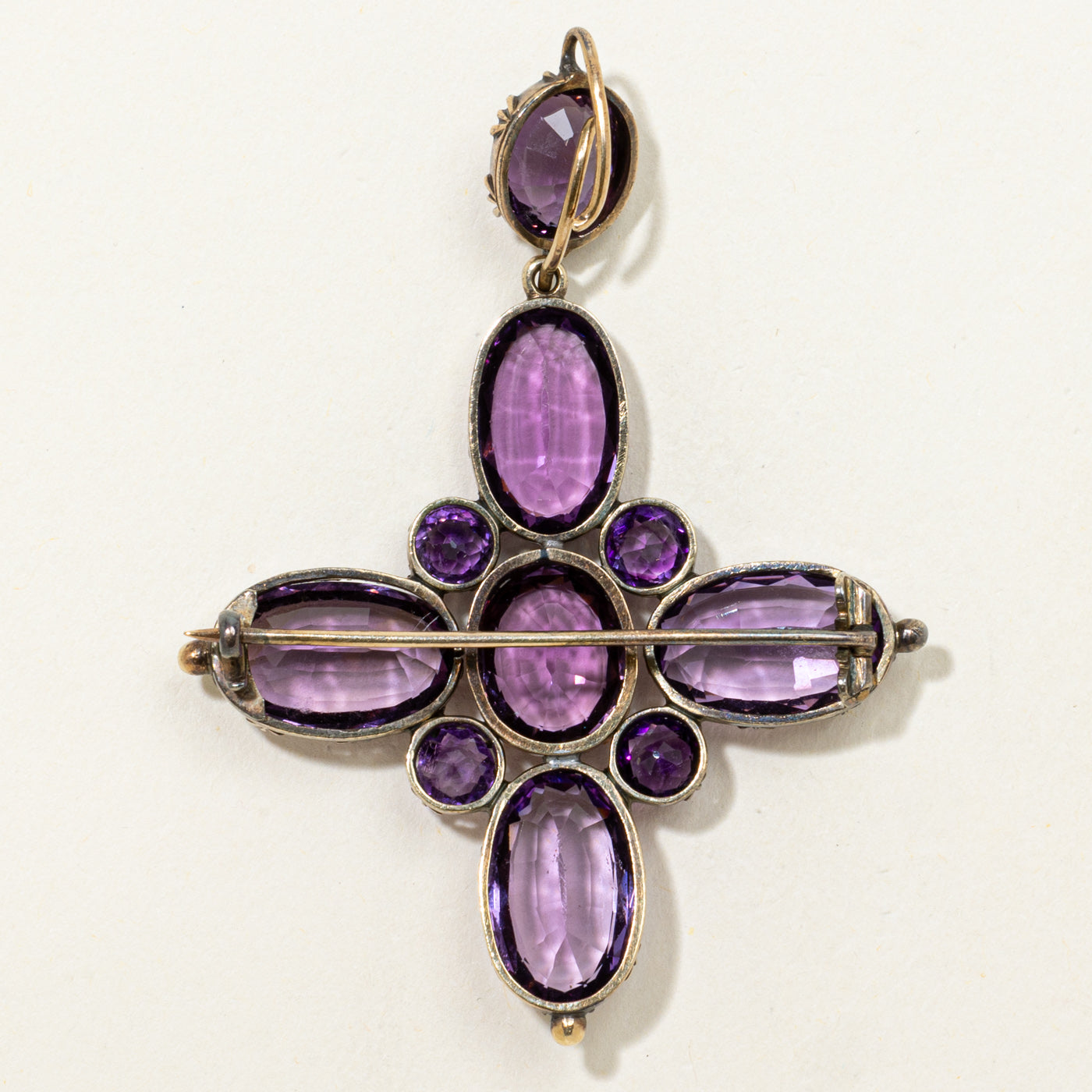 ミチ。パープル　2個 Vintage Amethyst Demi-Parure Necklace, Earring, Pendant & Brooch Set |