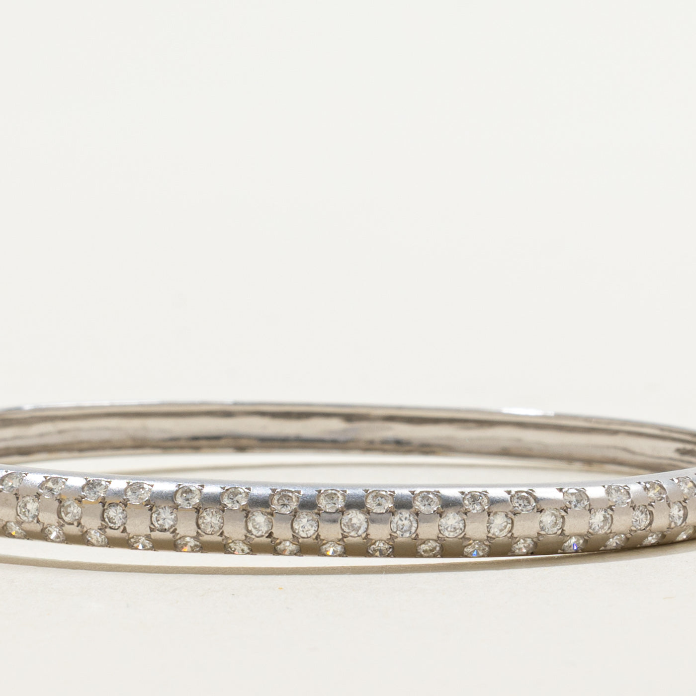 Flush Set Diamond Bangle Bracelet | 0.80ctw | 7"