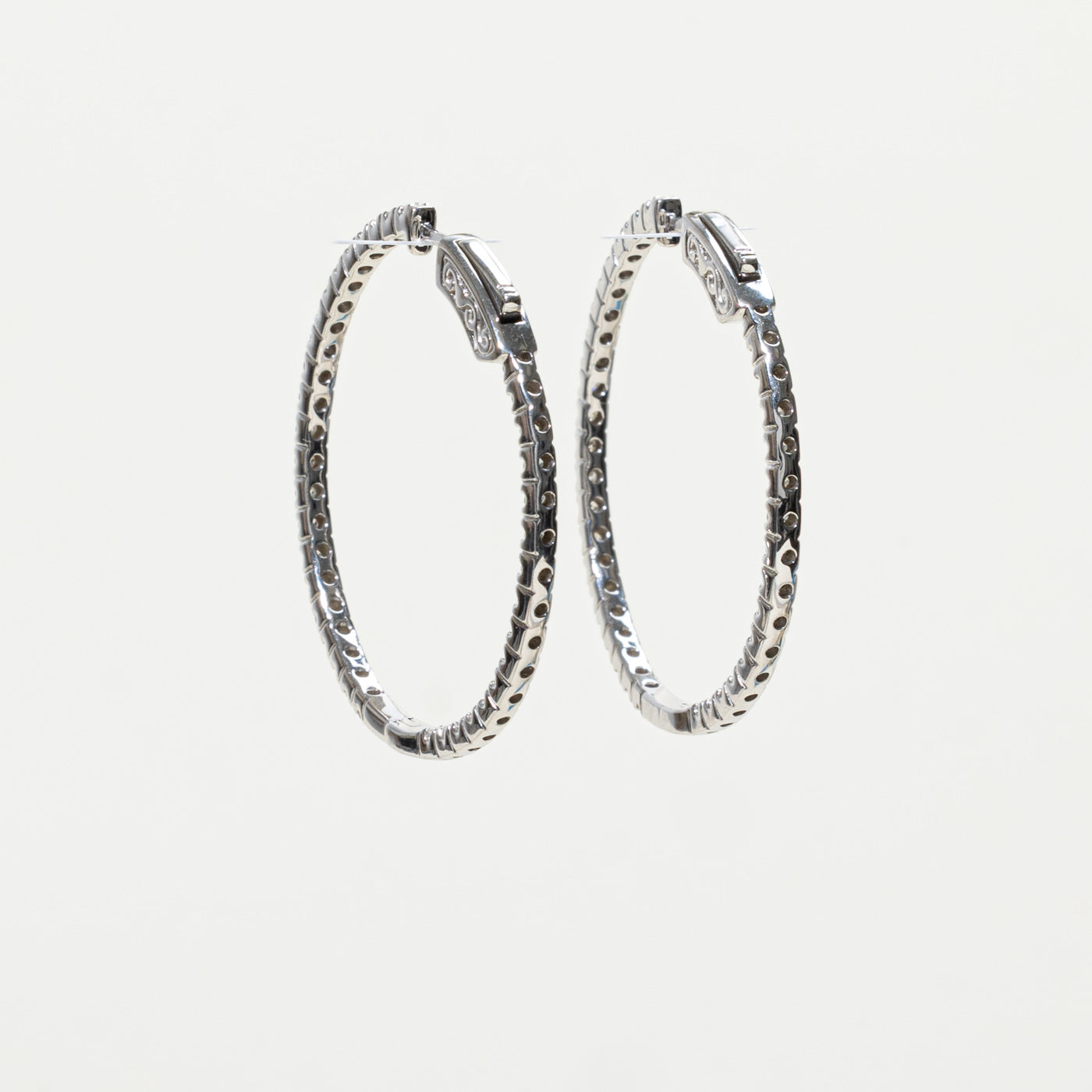 Diamond Large Hoop Earrings | 1.07ctw