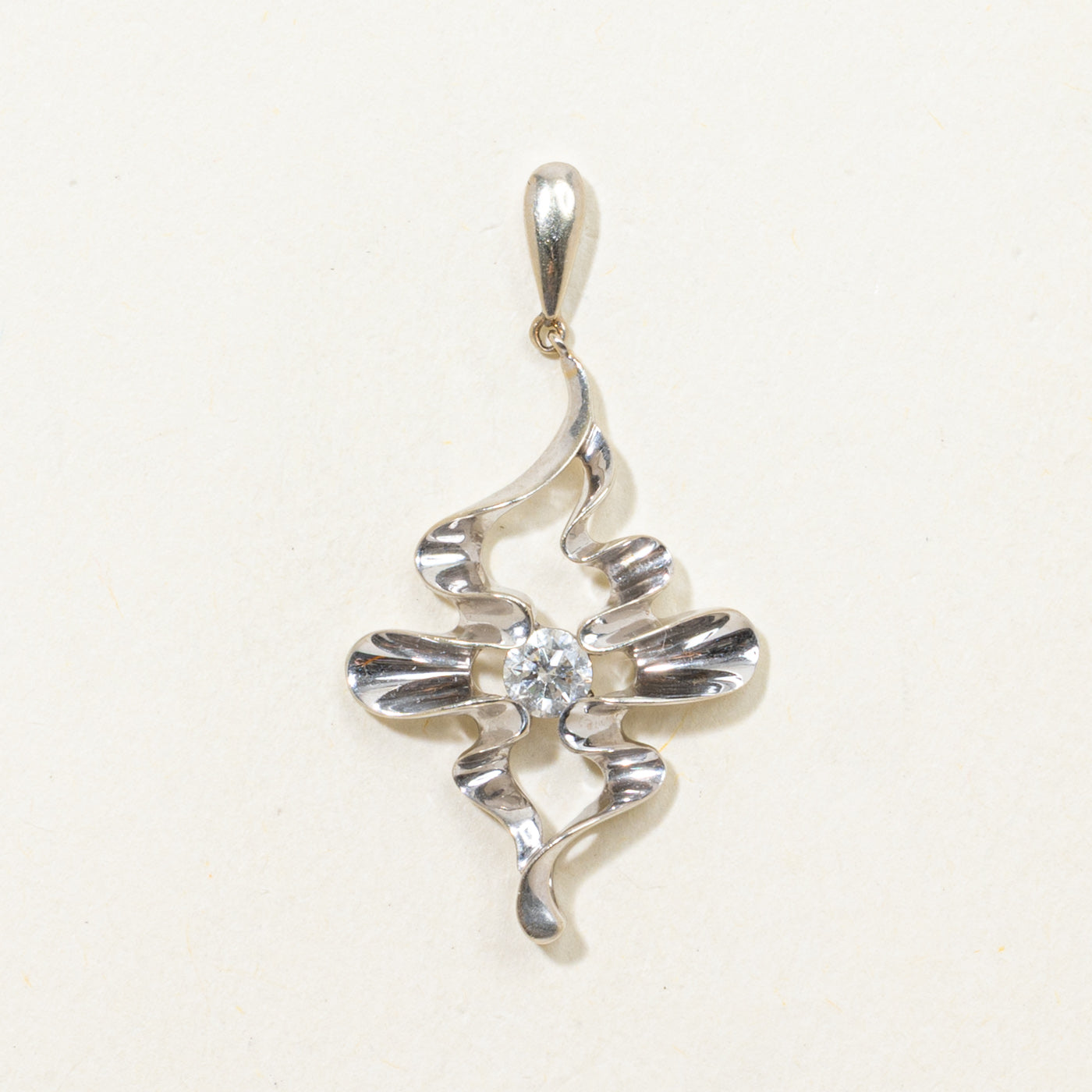 Diamond Swirl Abstract Pendant | 0.16ct