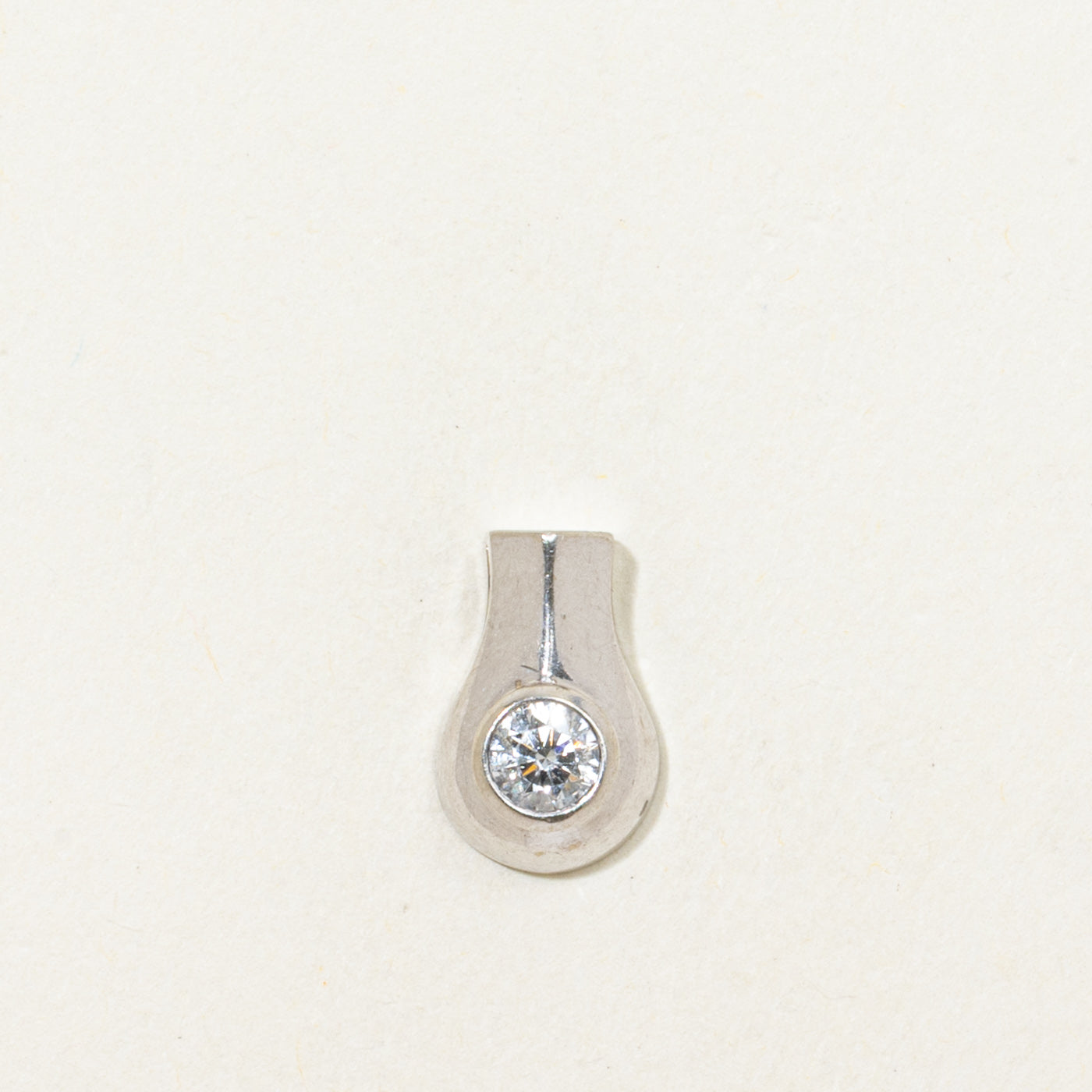 Bezel Set Solitaire Diamond Pendant | 0.21ct