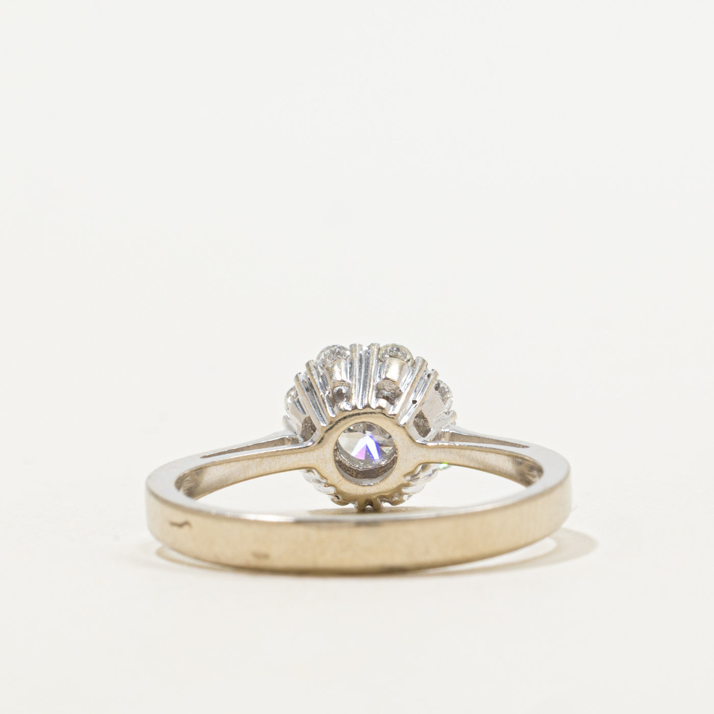 Diamond Halo Cathedral Ring | 0.56ctw | SZ 6.25
