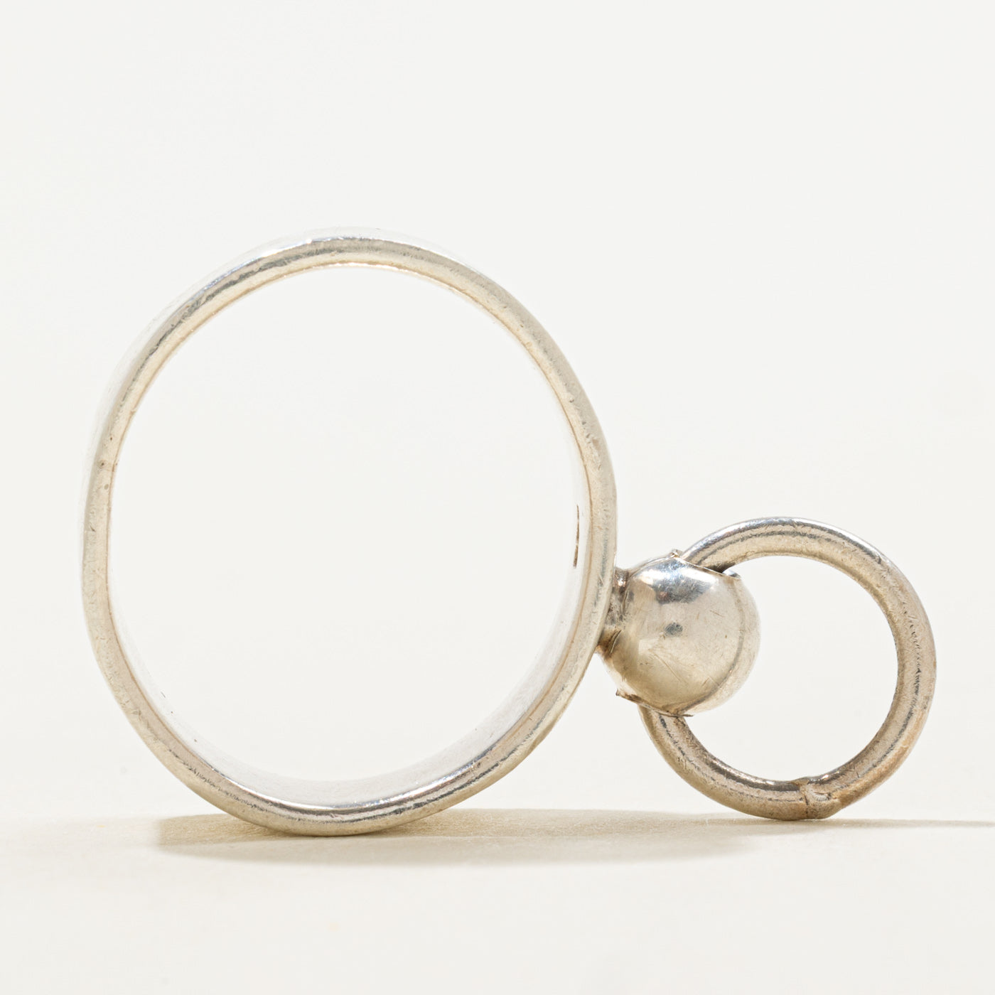 Sterling Silver Doorknocker Ring | SZ 8.5